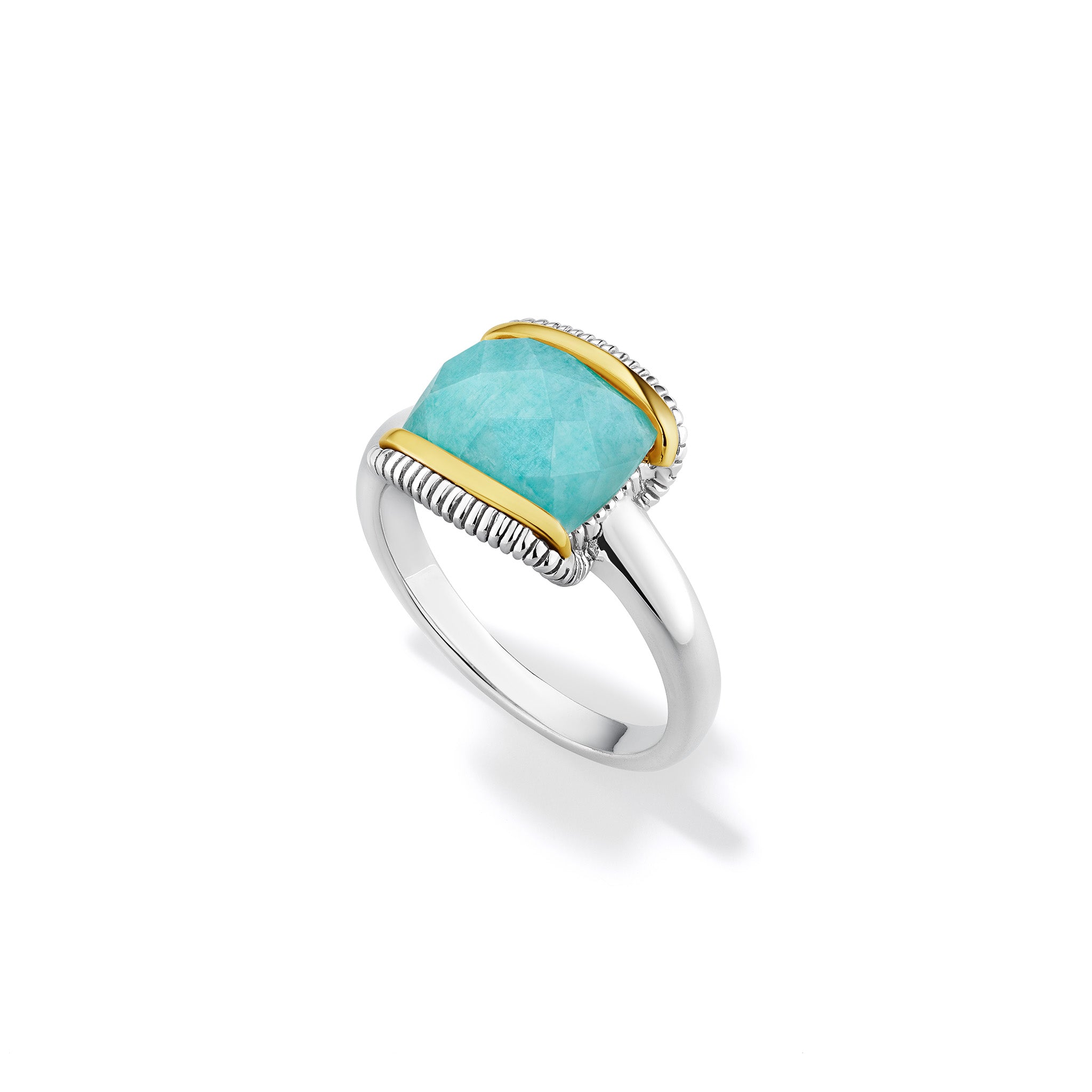 Eternity Ring With Amazonite And 18K Gold