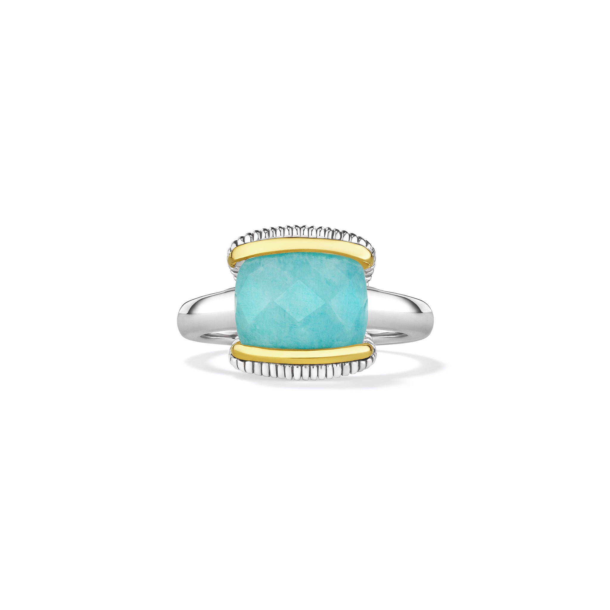 Eternity Ring With Amazonite And 18K Gold