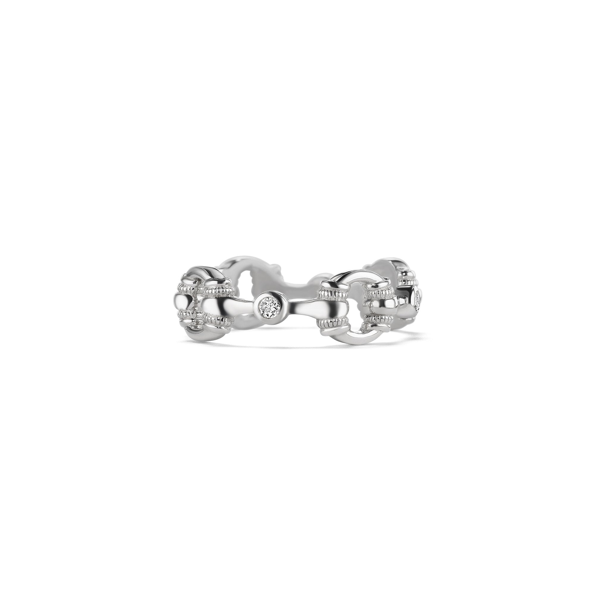 Vienna Stack Ring with Diamonds