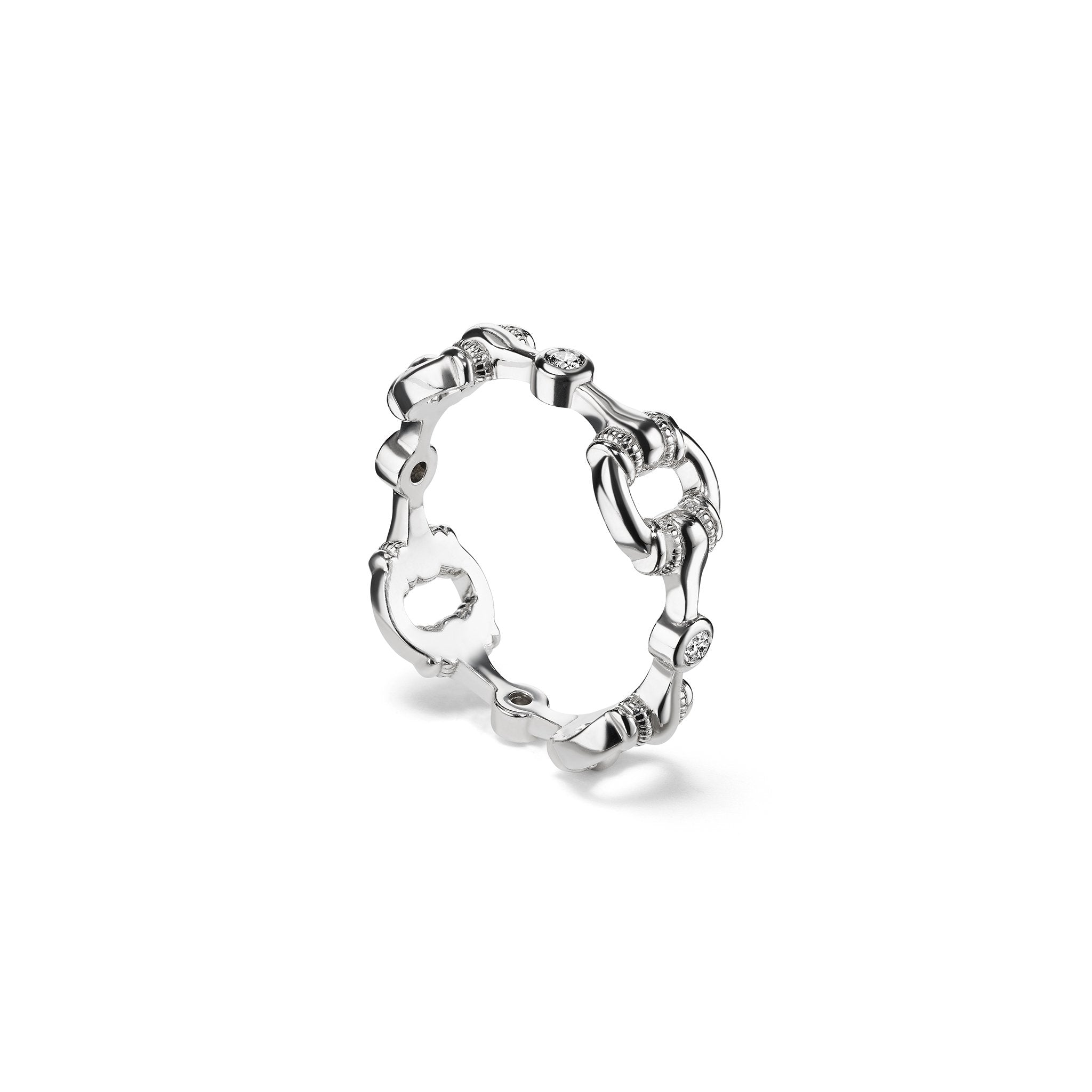 Vienna Stack Ring with Diamonds