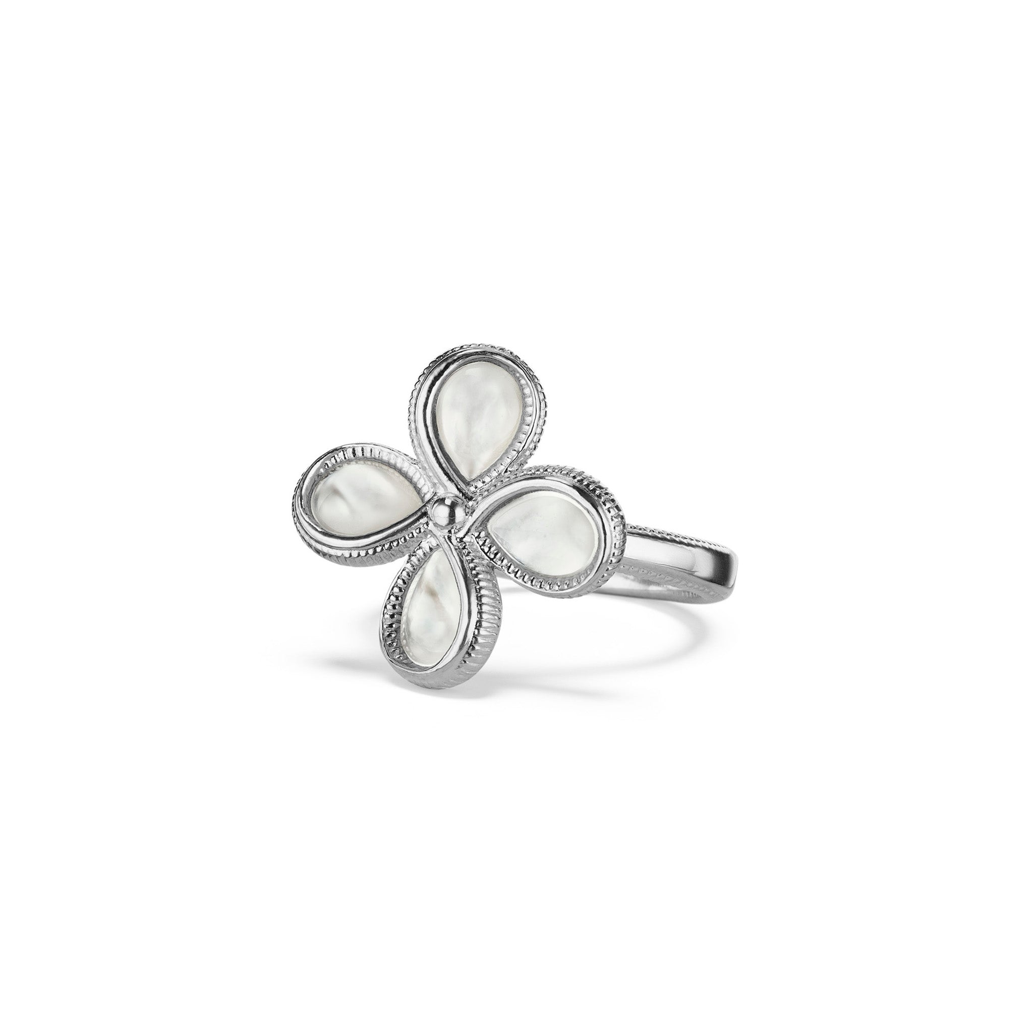 Jardin Flower Ring with Mother of Pearl