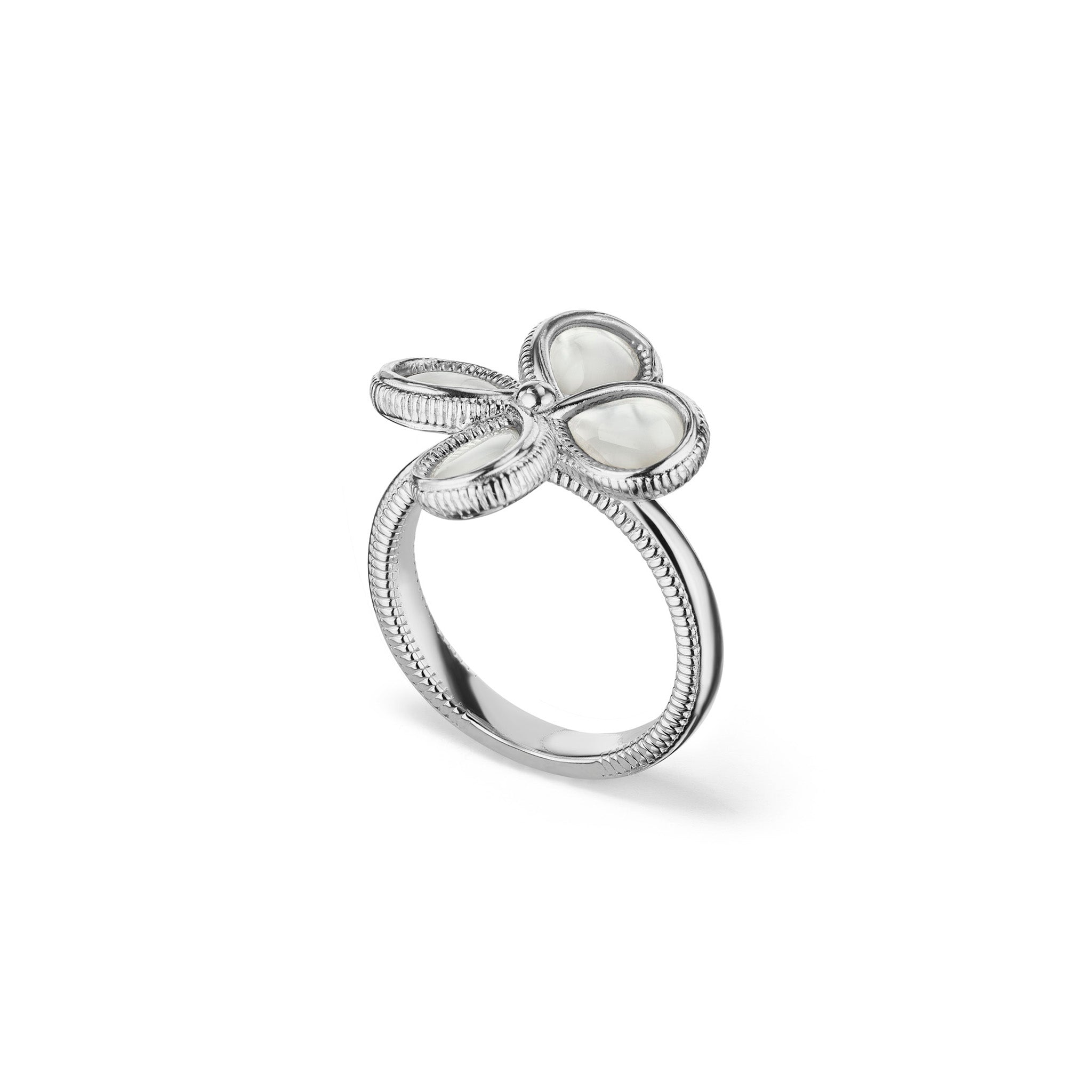 Jardin Flower Ring with Mother of Pearl
