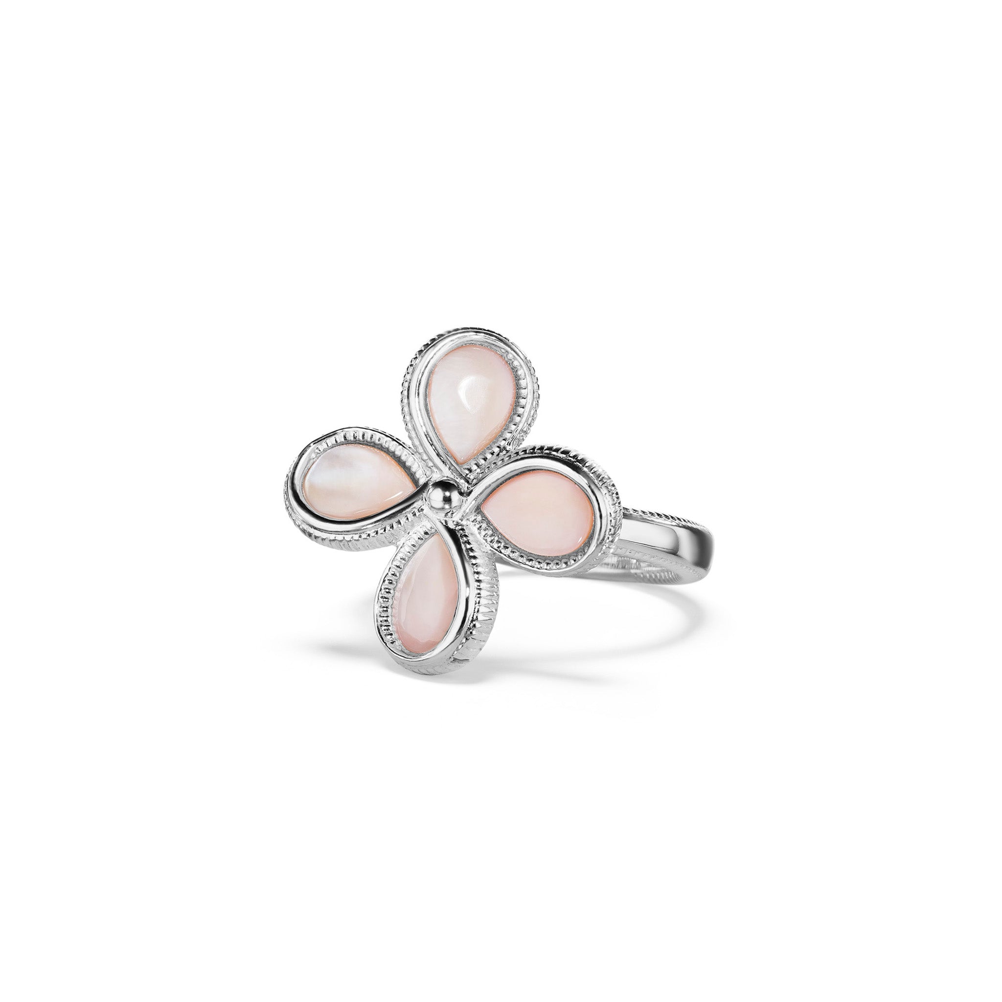 Jardin Flower Ring with Pink Mother of Pearl