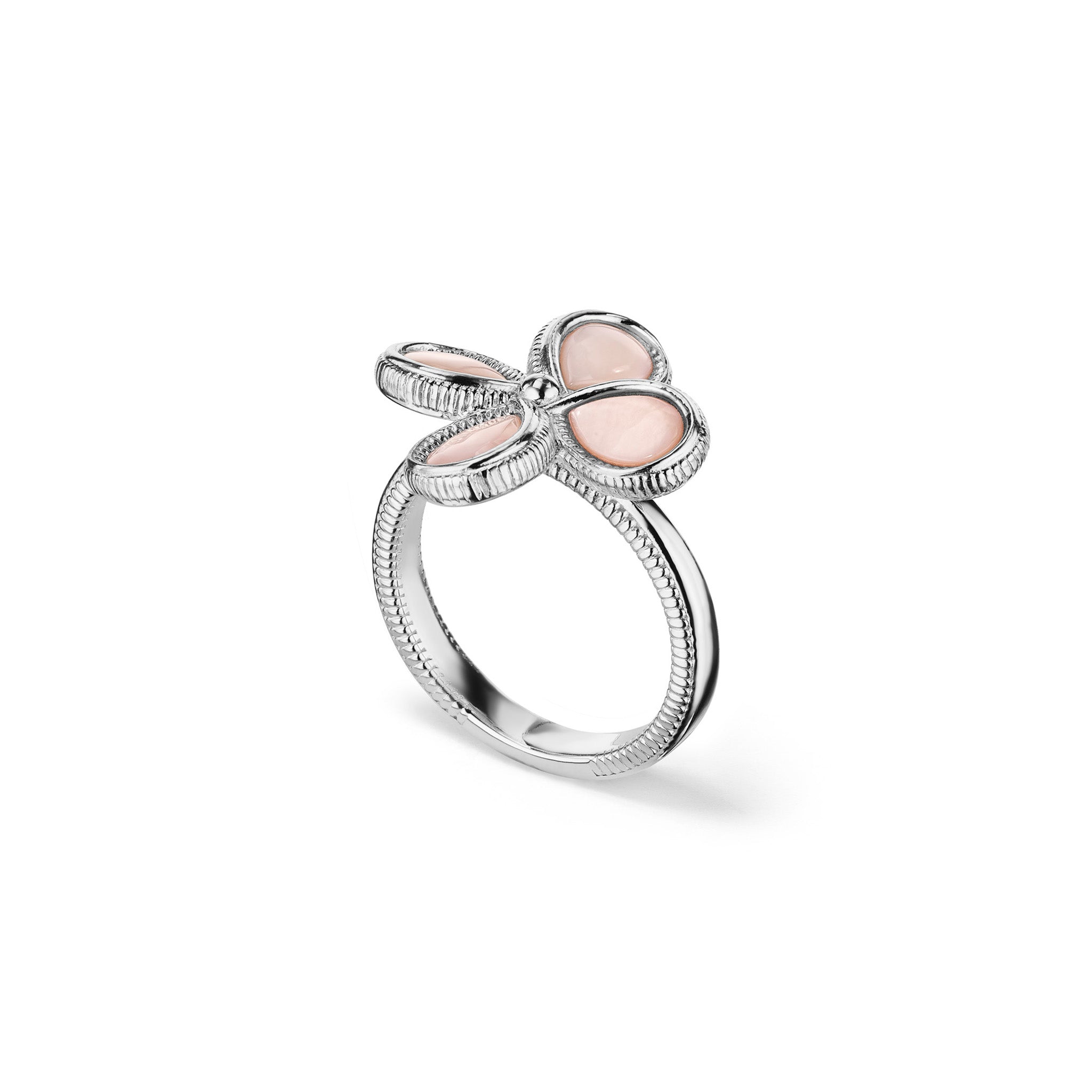 Jardin Flower Ring with Pink Mother of Pearl