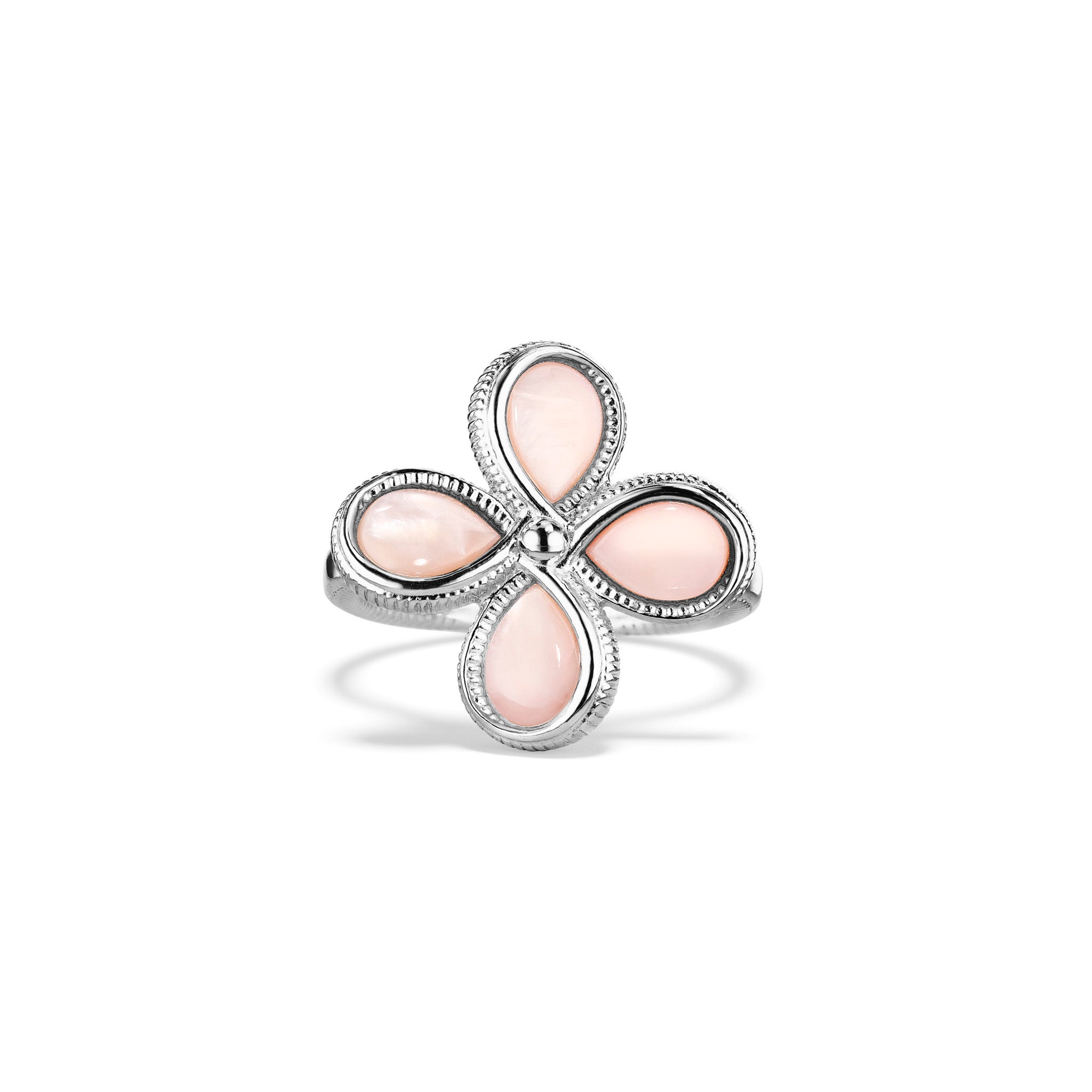 Jardin Flower Ring With Pink Mother Of Pearl