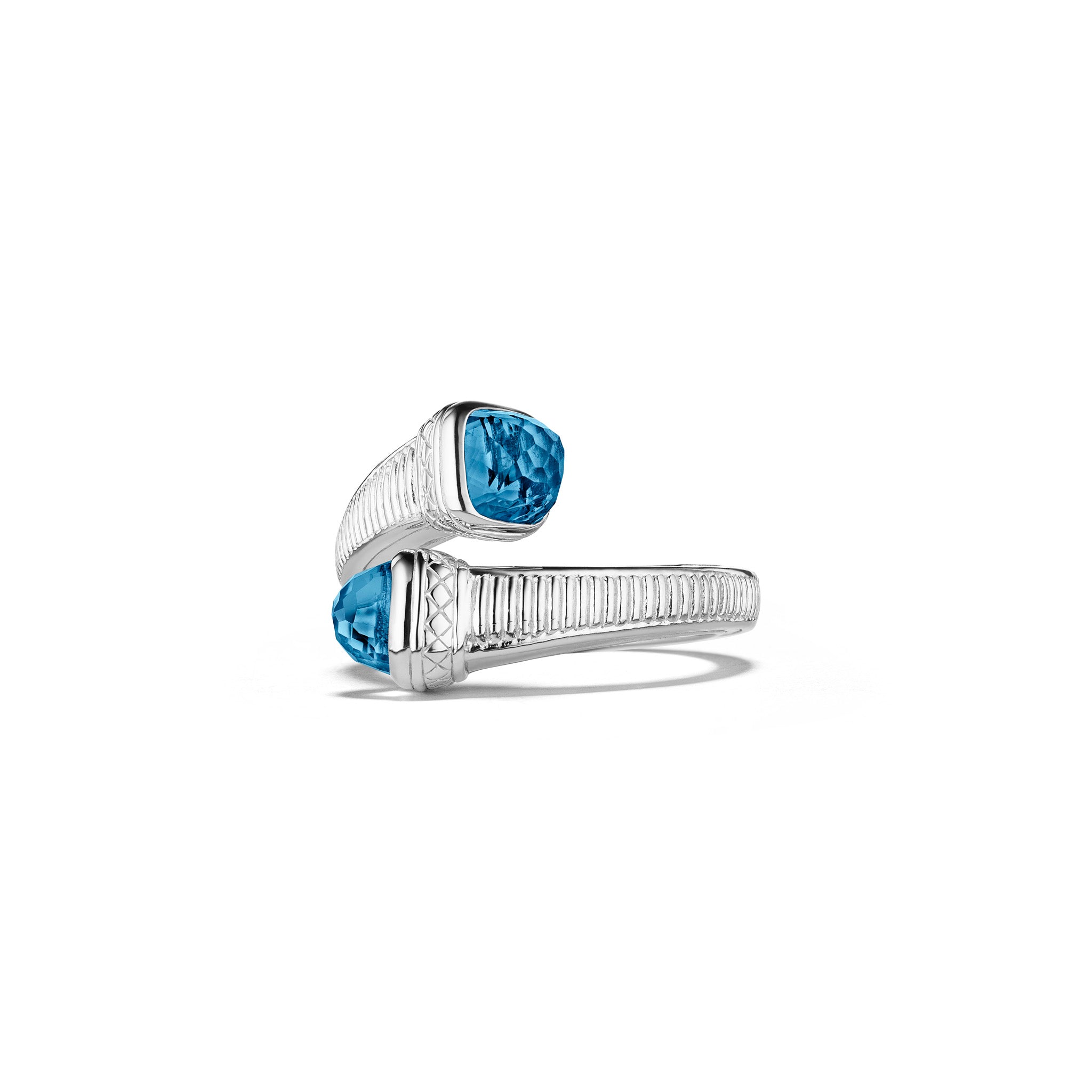 Cassandre Bypass Ring with London Blue Topaz