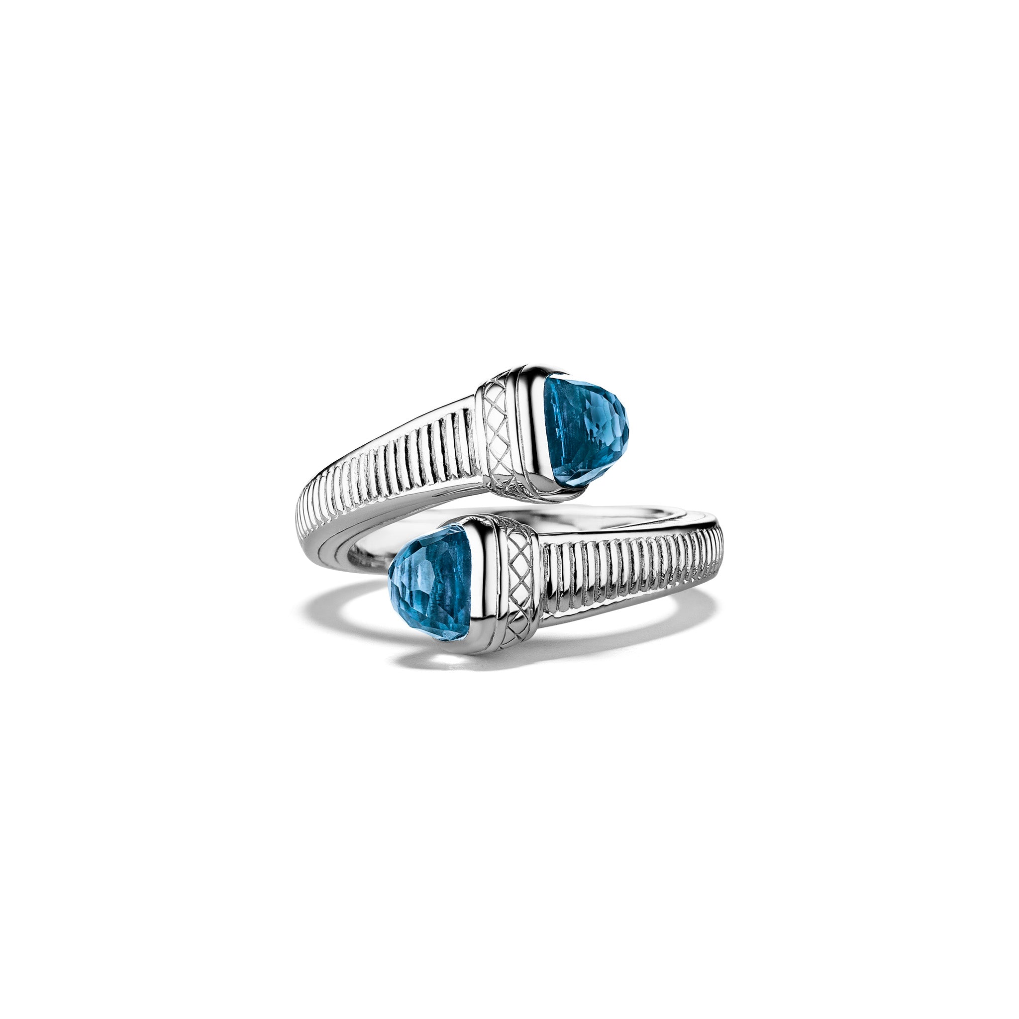 Cassandre Bypass Ring With London Blue Topaz