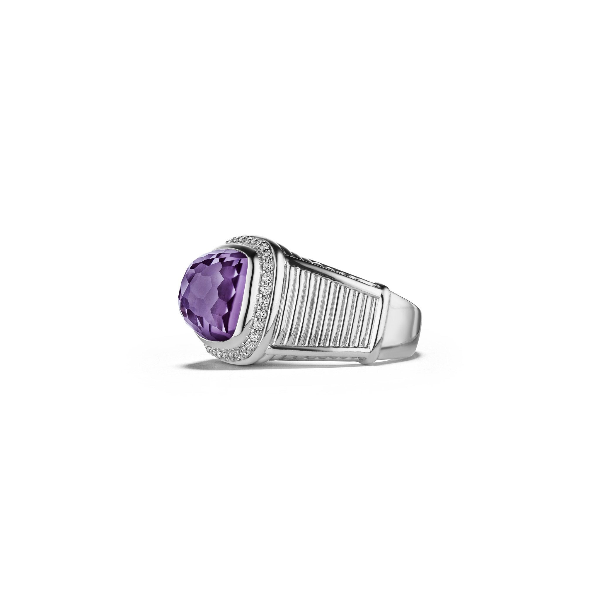 Cassandre Ring with Amethyst and Diamonds