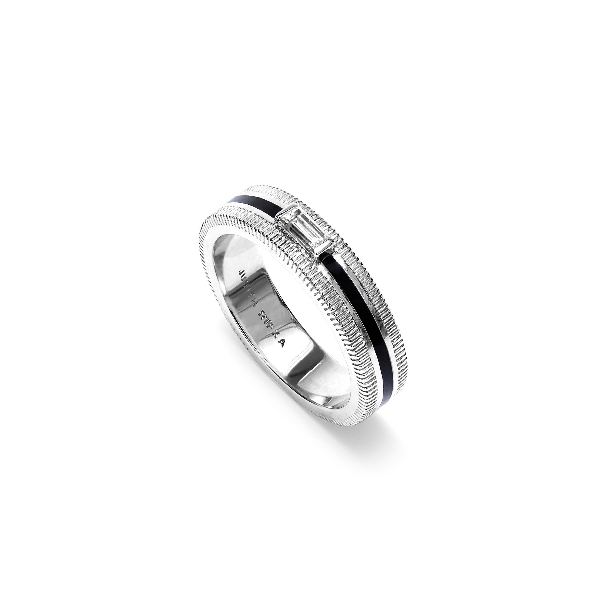 Adrienne Stack Ring with Enamel and Diamonds