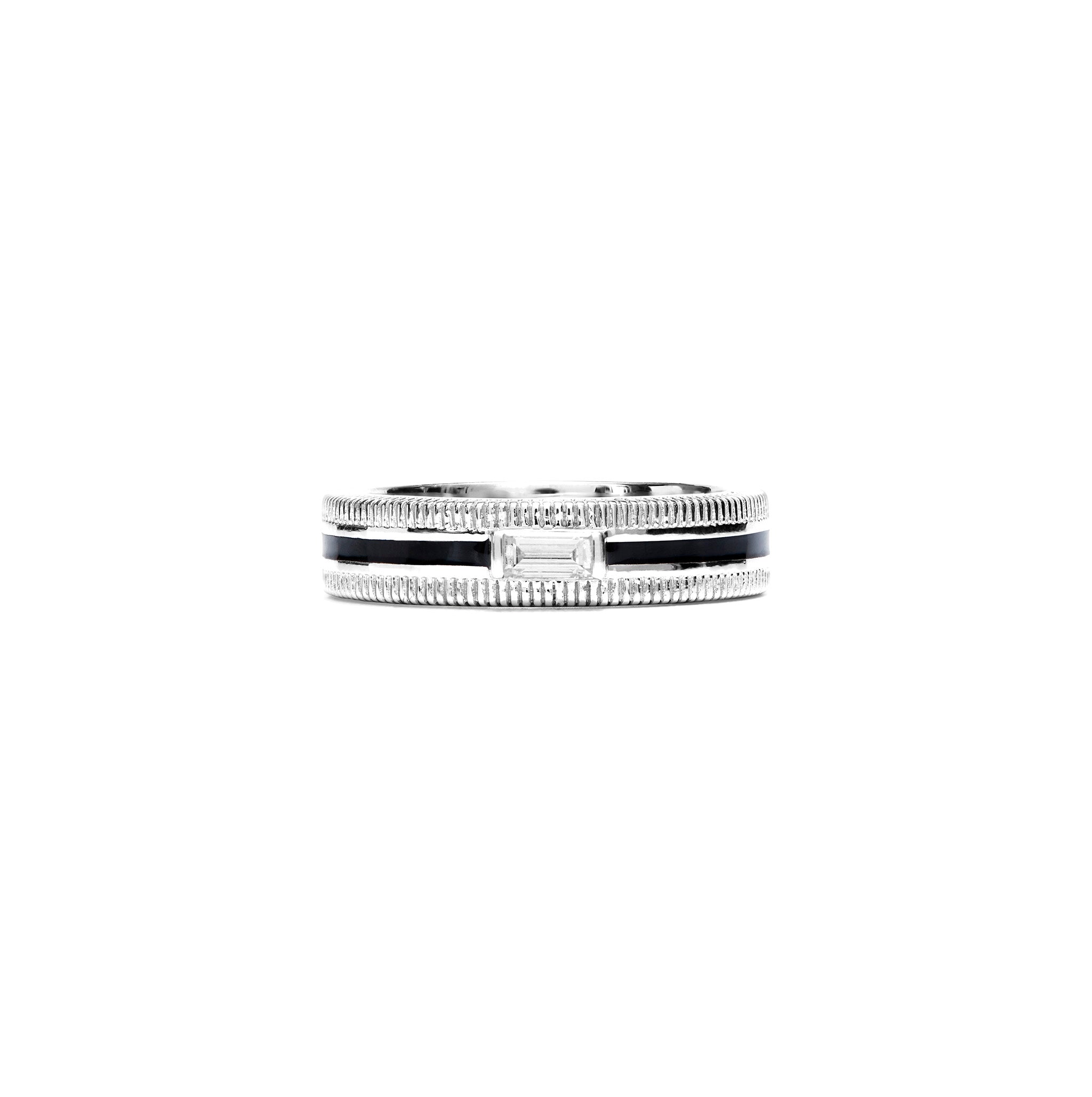 Adrienne Stack Ring With Enamel And Diamonds