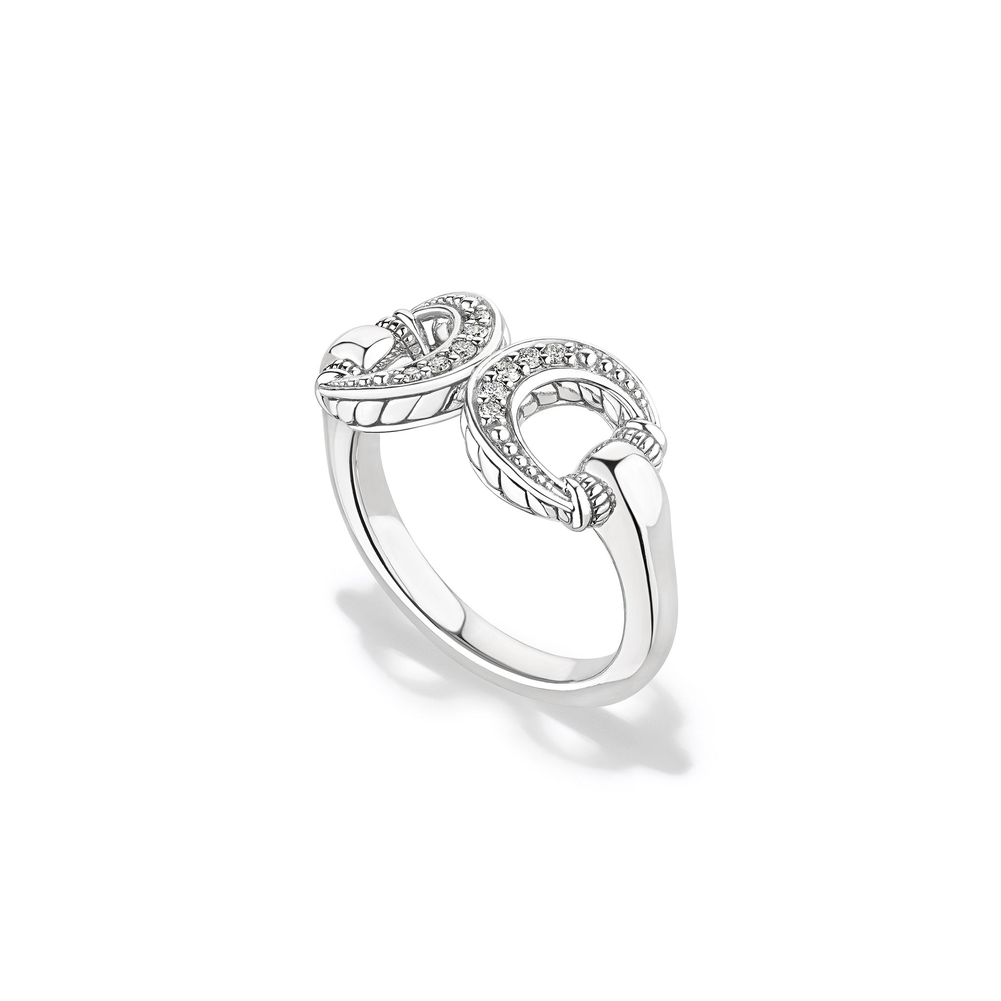 Vienna Bit Ring with Diamonds
