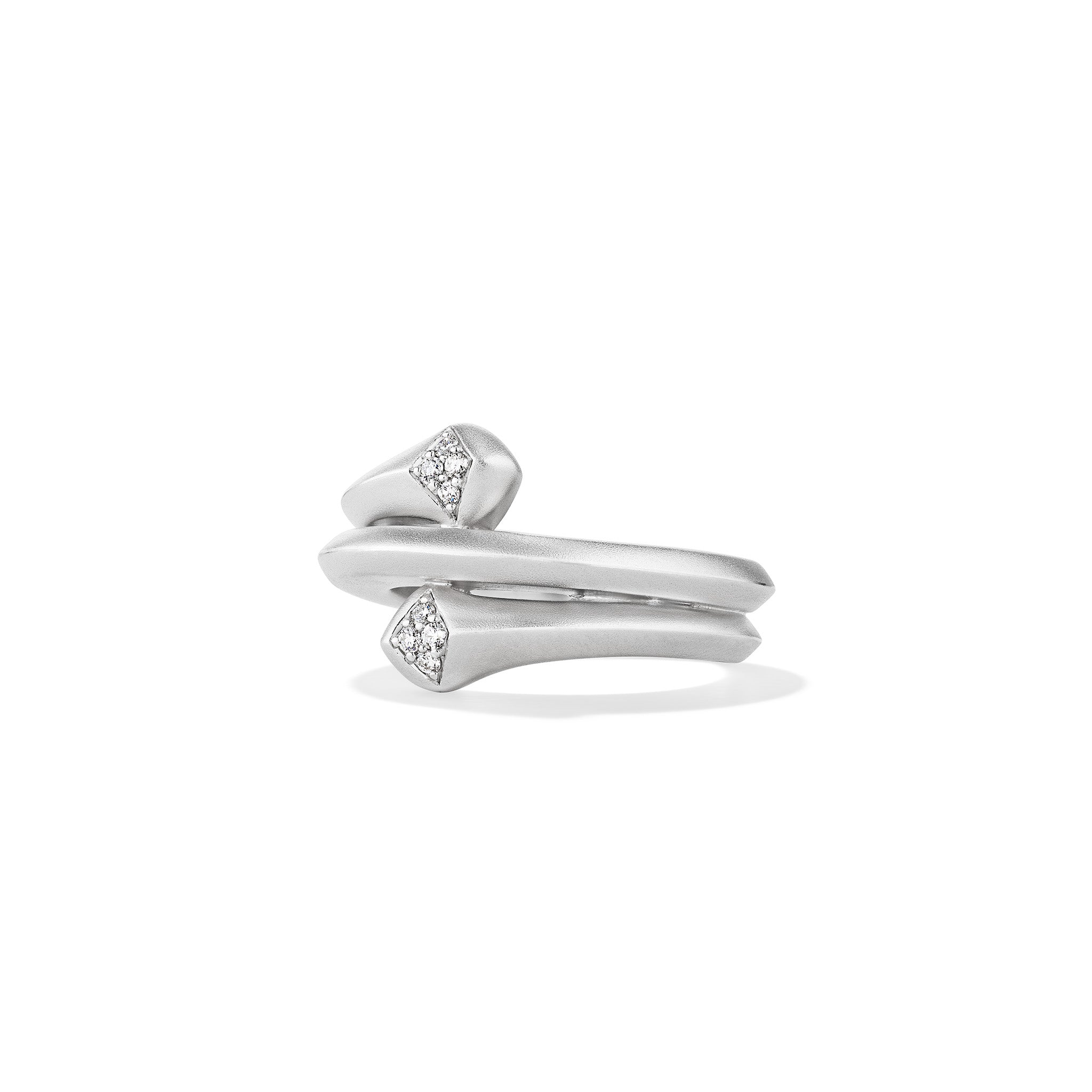 Iris Bypass Ring with Diamonds