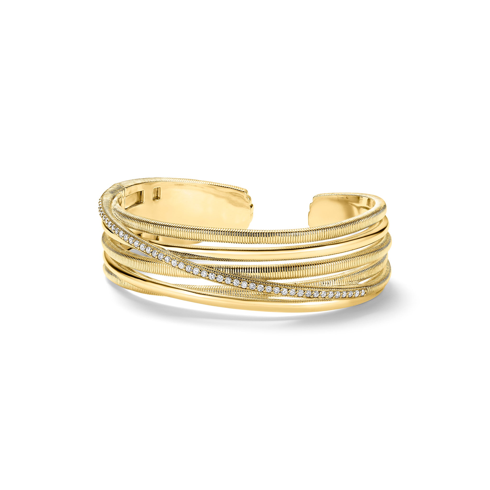 Eternity Highway Cuff With Diamonds In 18K