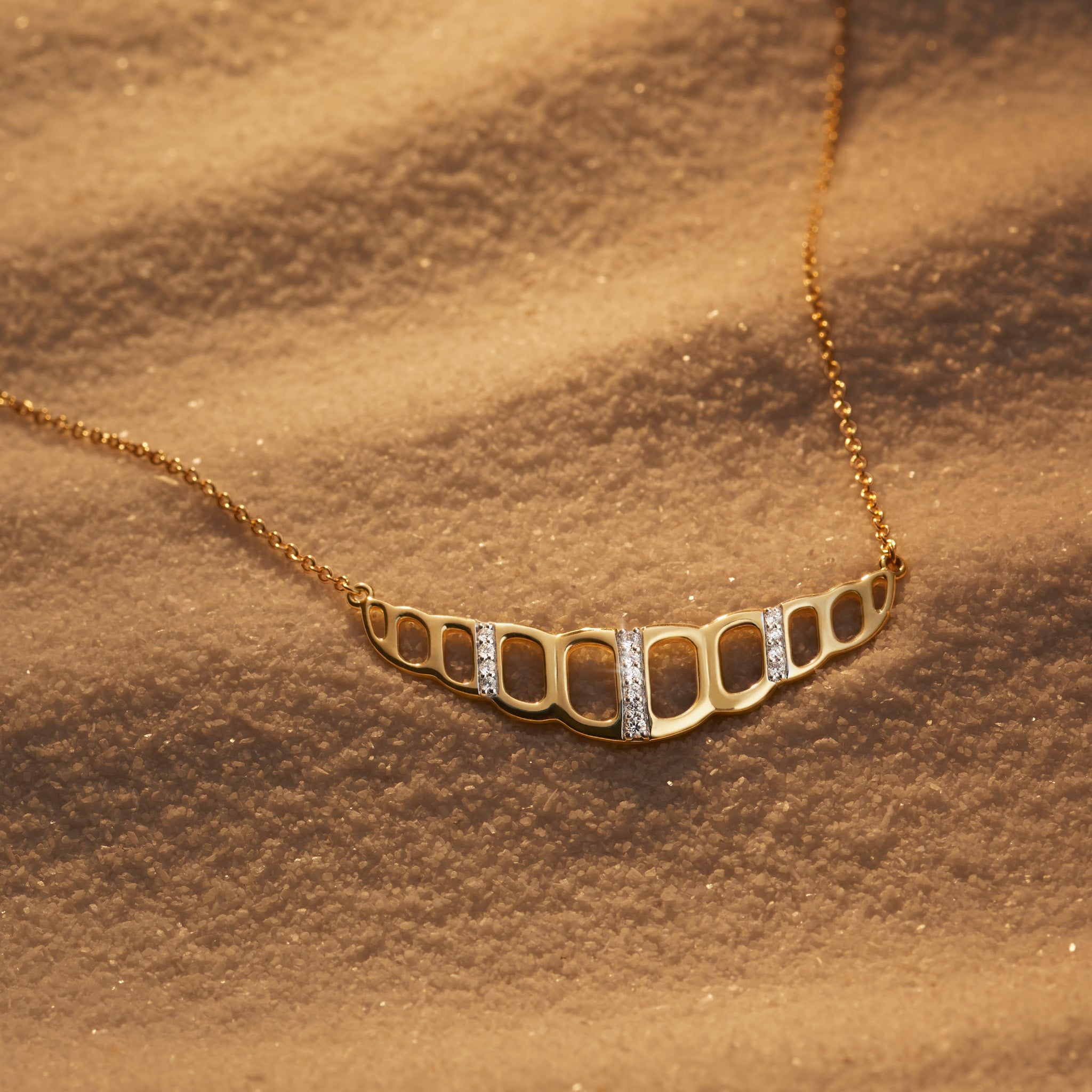 Selvaggia Necklace with Diamonds in 14K