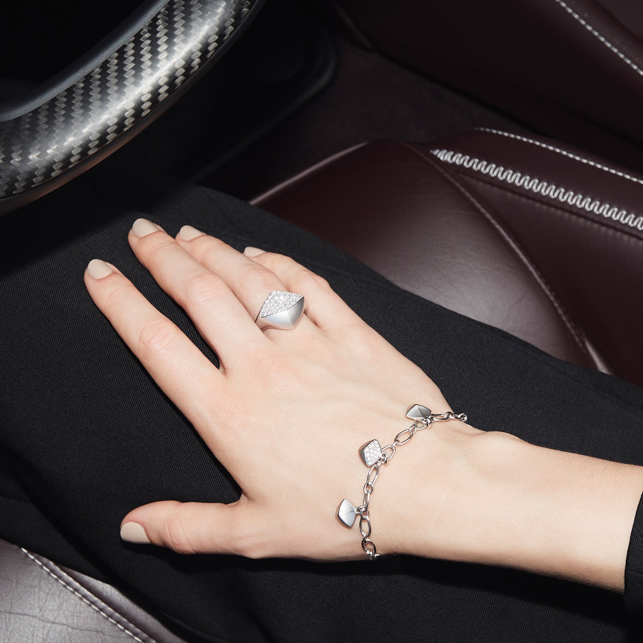 Iris Charm Bracelet with Diamonds