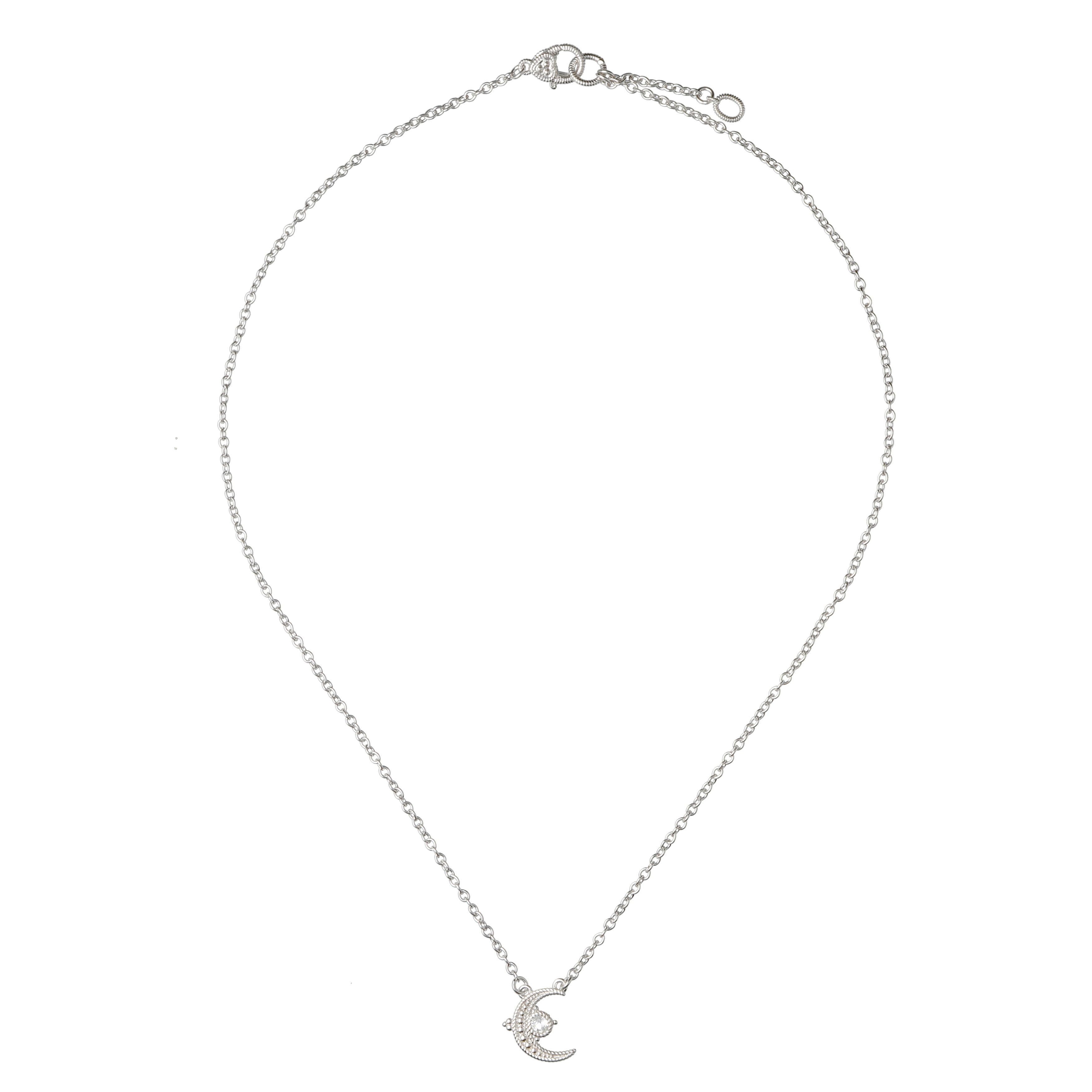 Little Luxuries White Topaz Moon Pendant
