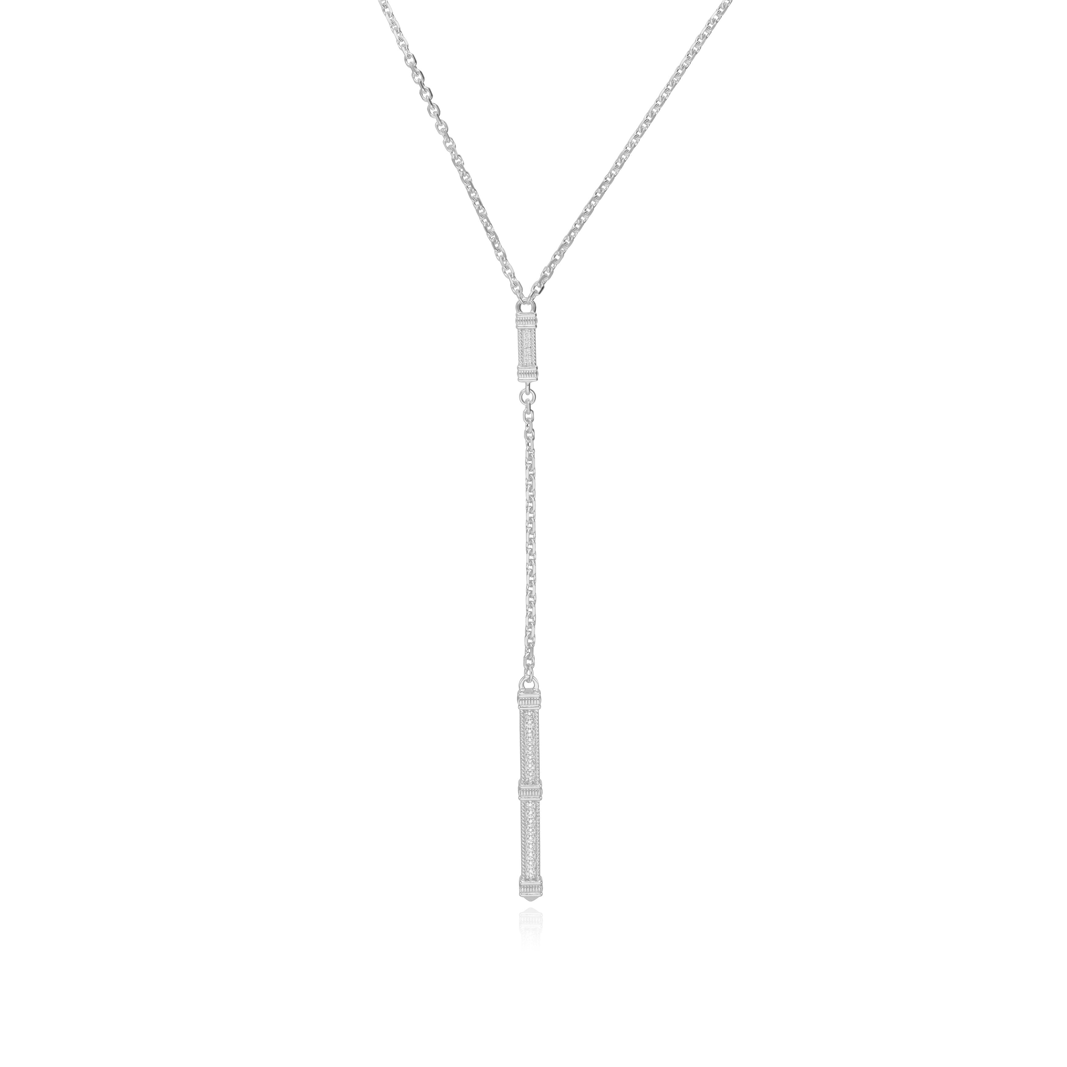 Estate White Topaz Y Necklace
