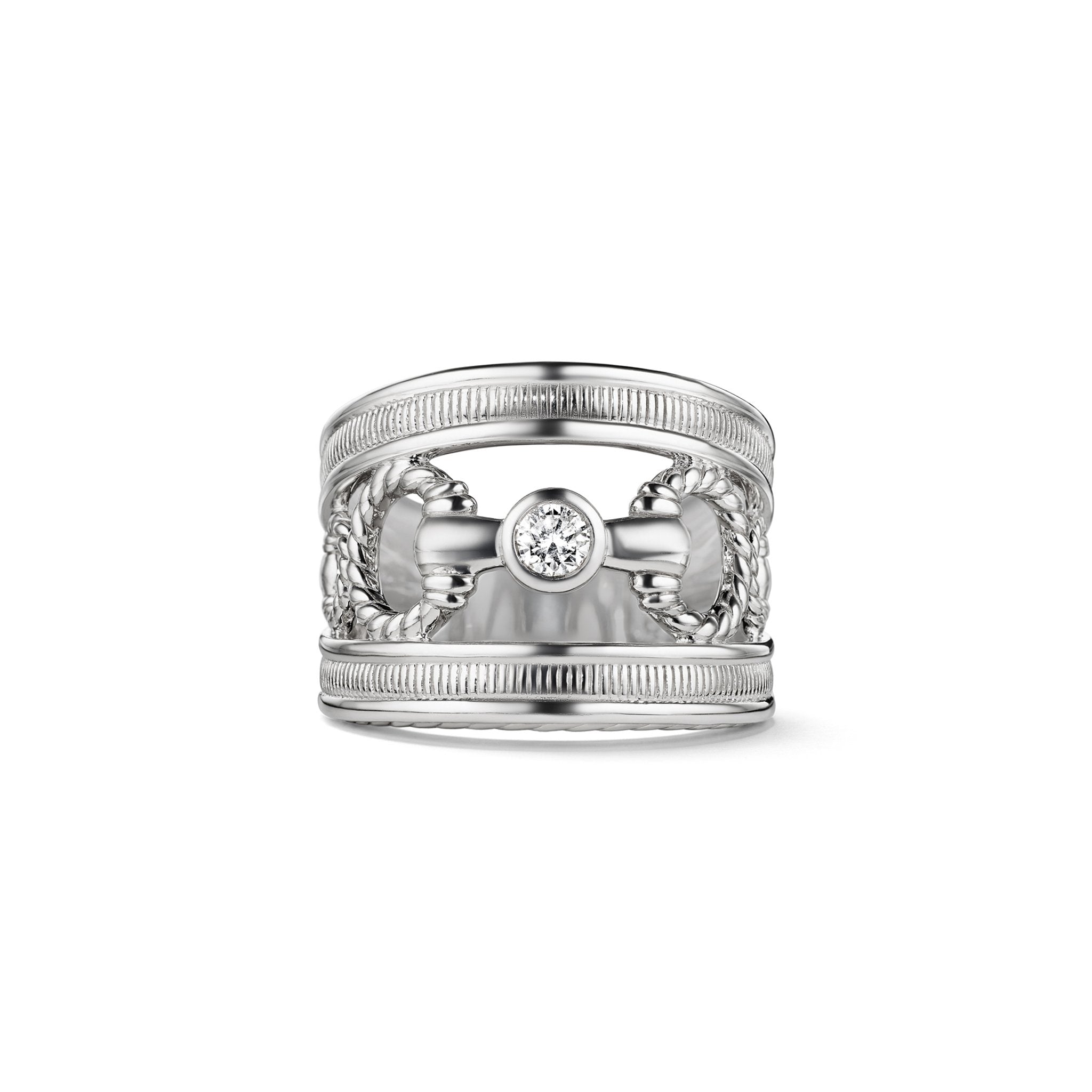 Vienna Single Stone Ring With Diamonds