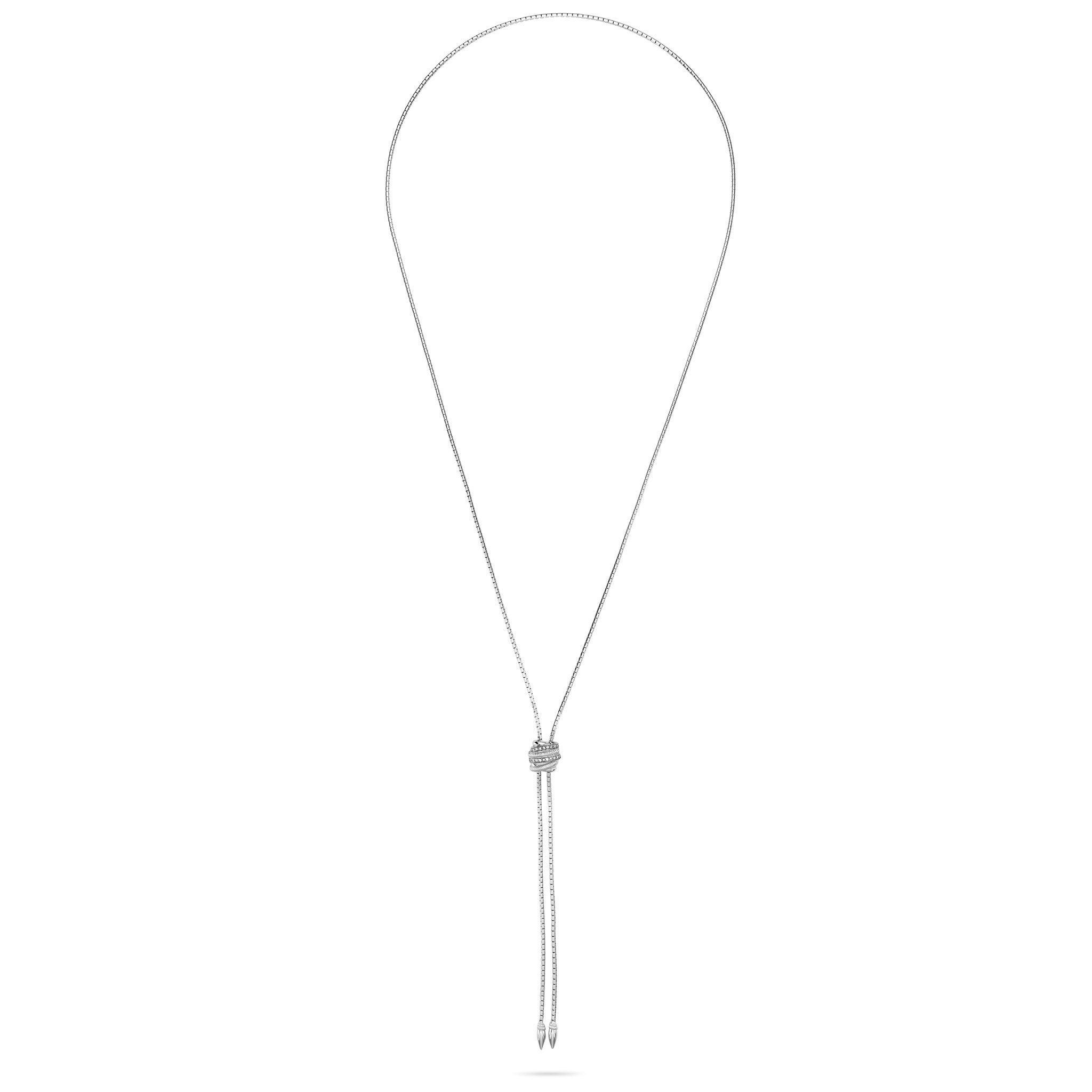 Eternity Adjustable Lariat Necklace with Diamonds