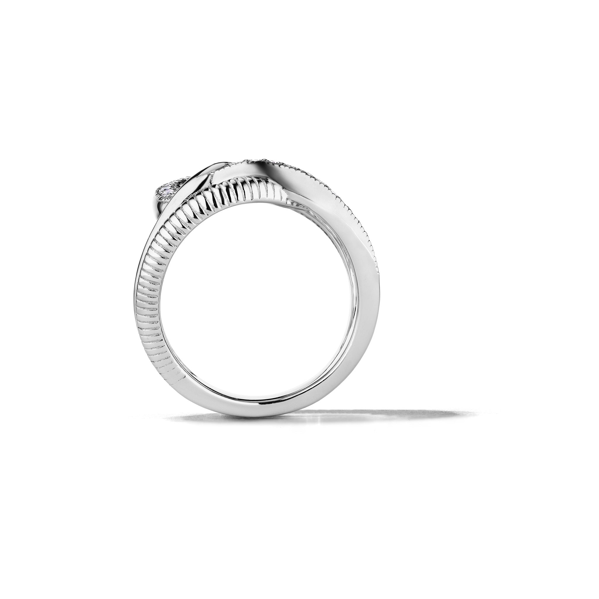 Eternity Intertwined Ring with Cultured Diamonds