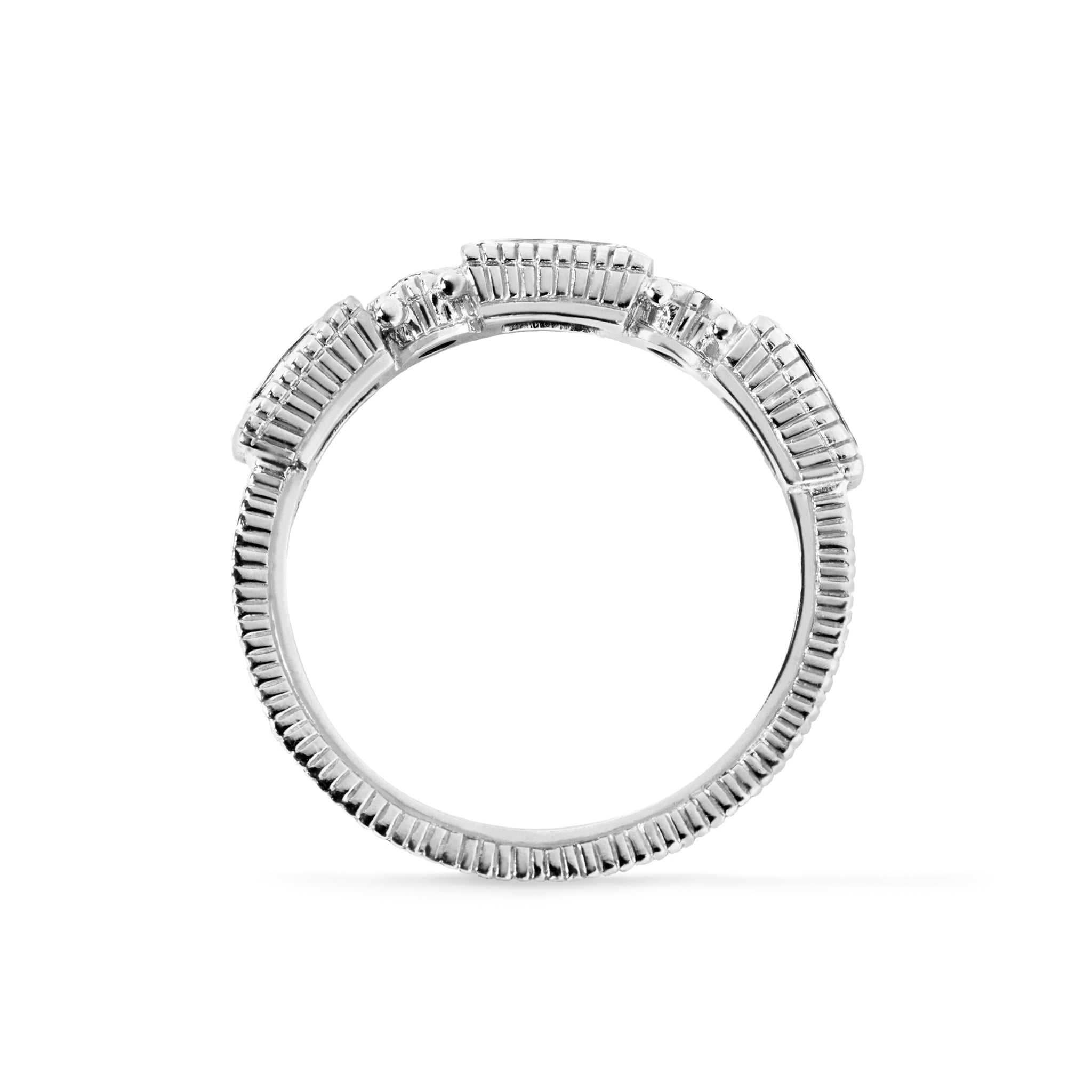 Estate White Topaz Band Ring