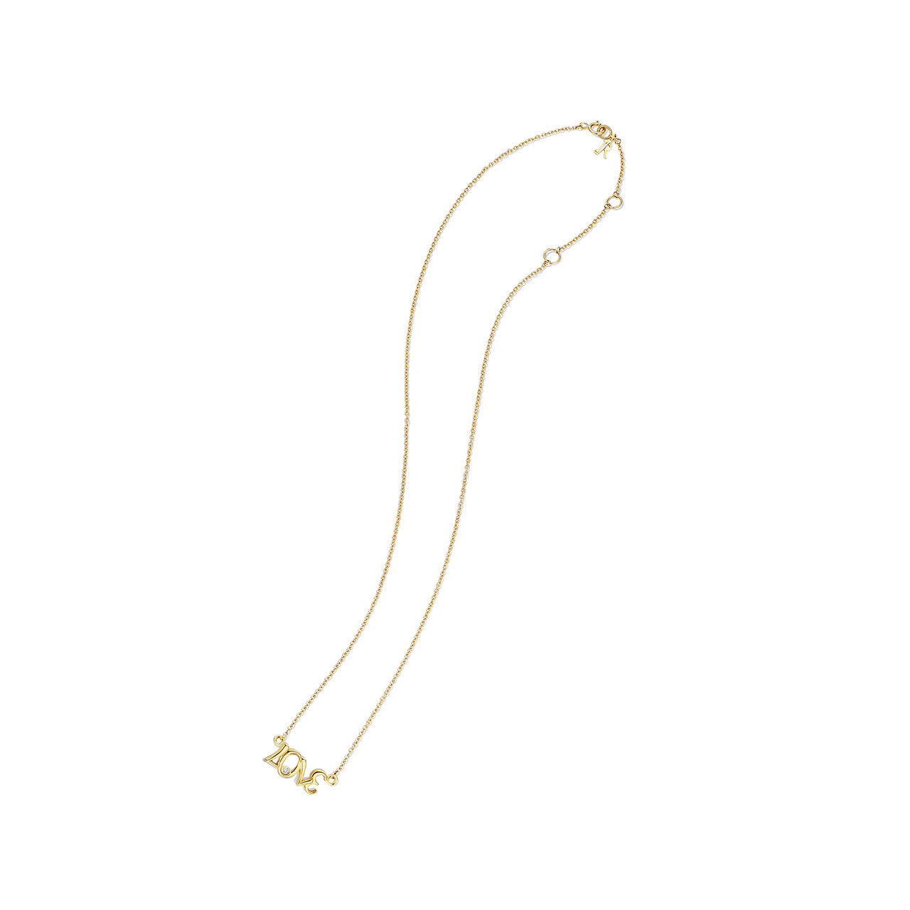 Eros LOVE Necklace with Diamonds in 18K