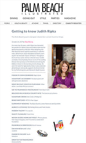 Getting to know Judith Ripka - Palm Beach illustrated