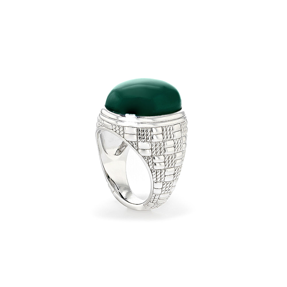 Ocean Reef Ring With Green Chalcedony 3