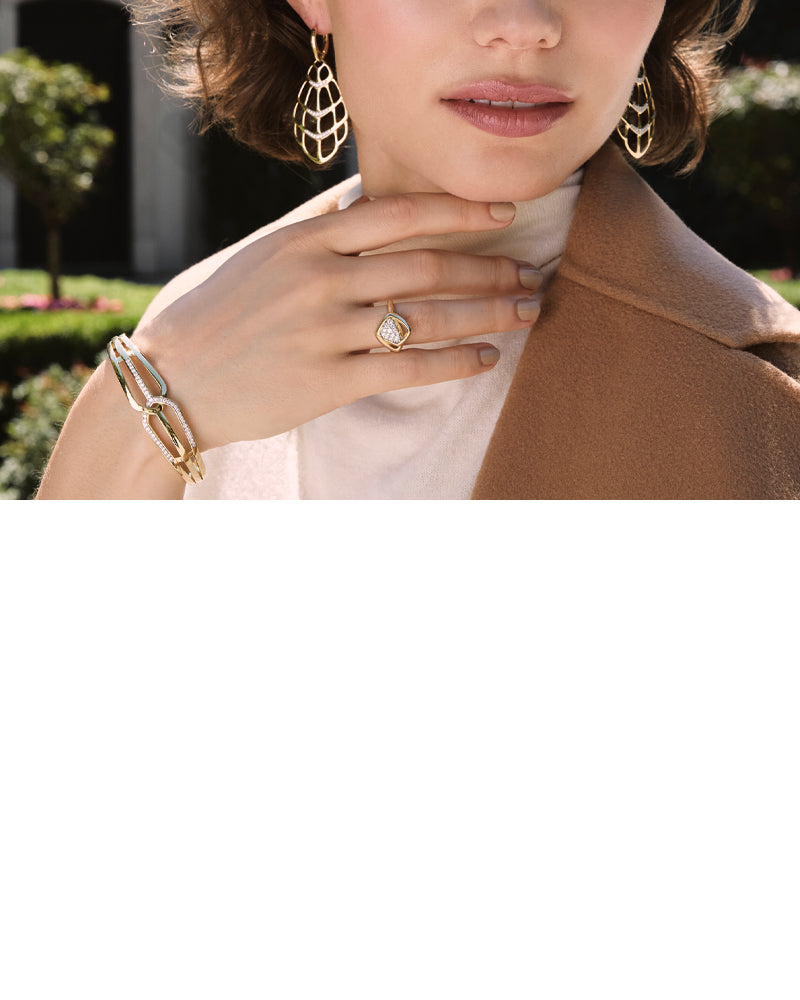 Cartier - Trinity Bracelet Silk Cord Estate Jewelry Adjustable French Contemporary 18K Gold