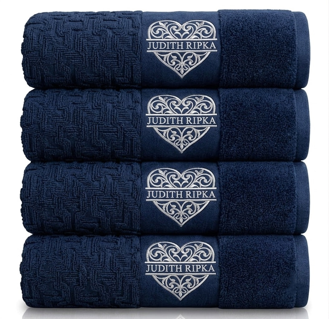 Judith Ripka Embroidered Heart of Hearts Towels