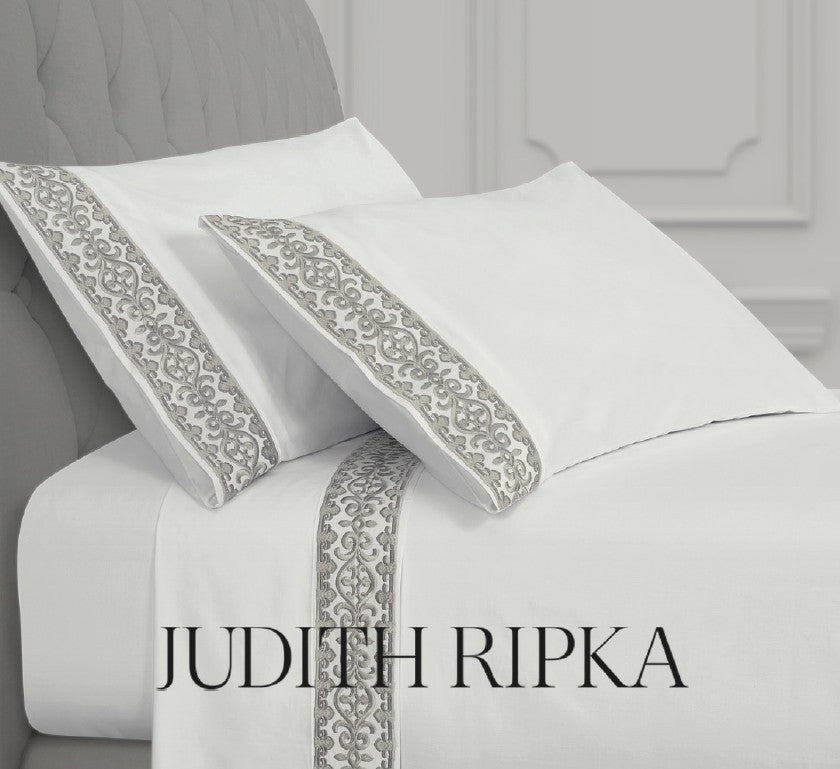 Judith Ripka Scrolling Filigree Pillow and Bed Covers