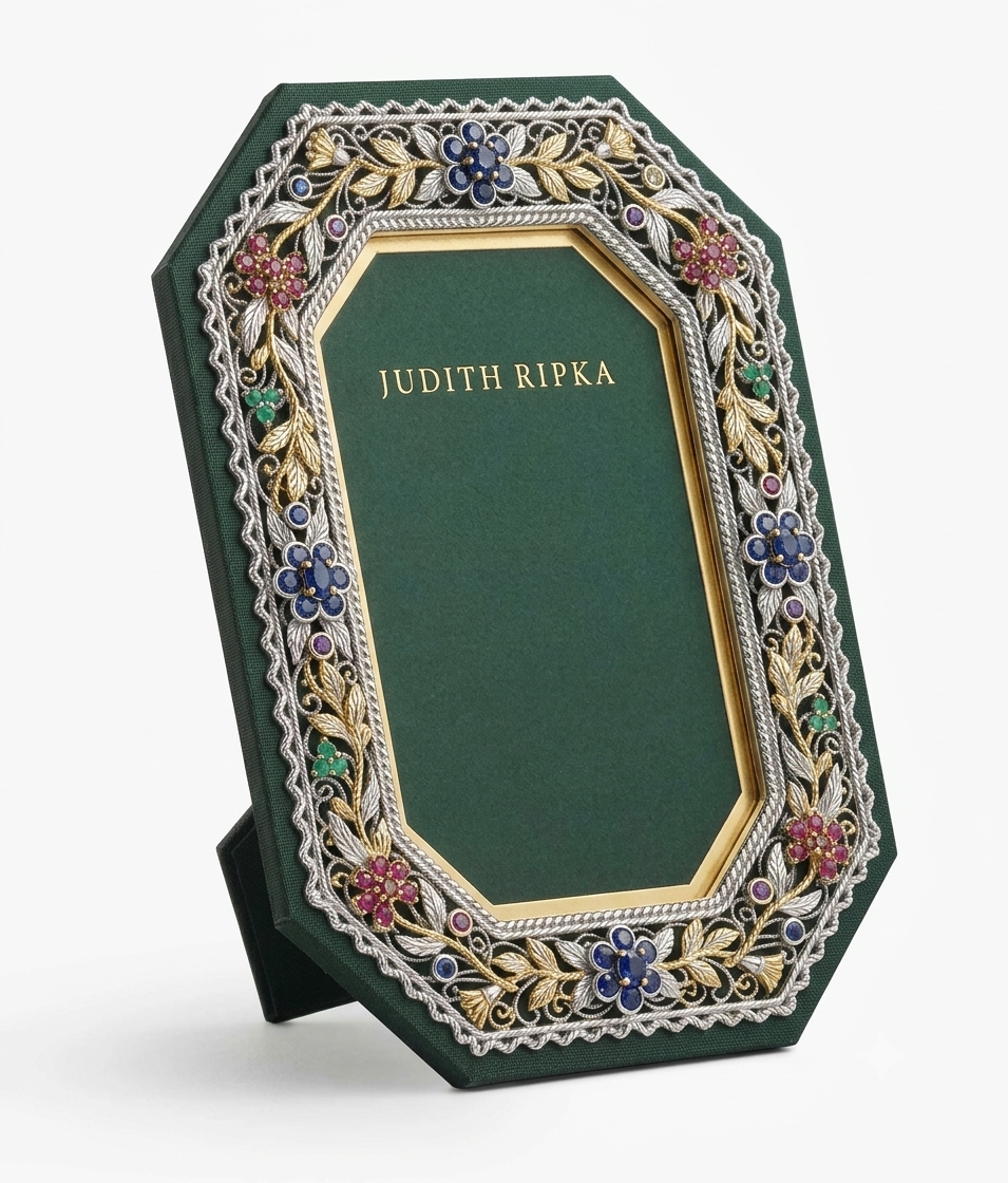 Judith Ripka Designer Gemstone Vintage Picture Frame