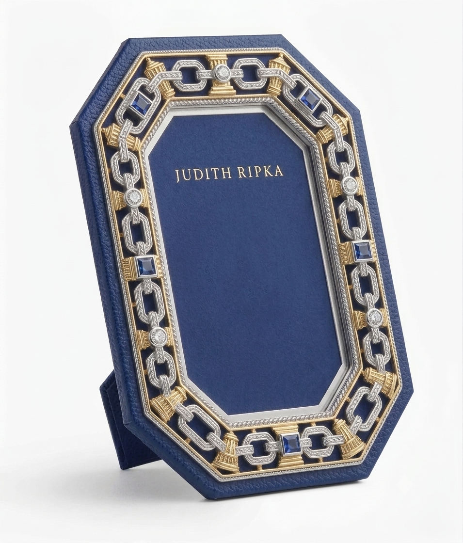 Judith Ripka Designer Gemstone Vintage Sapphire Picture Frame