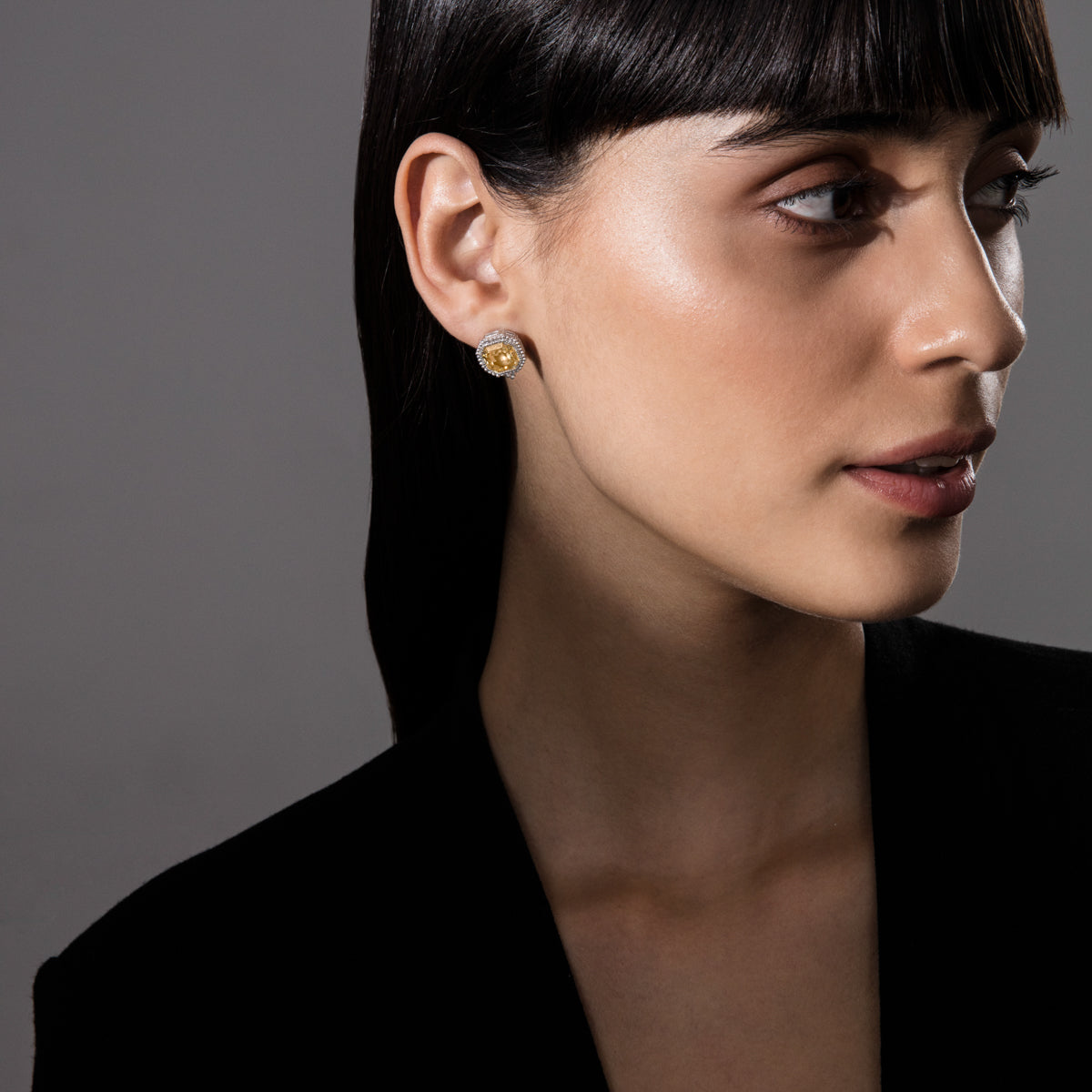 Estate Canary Earrings