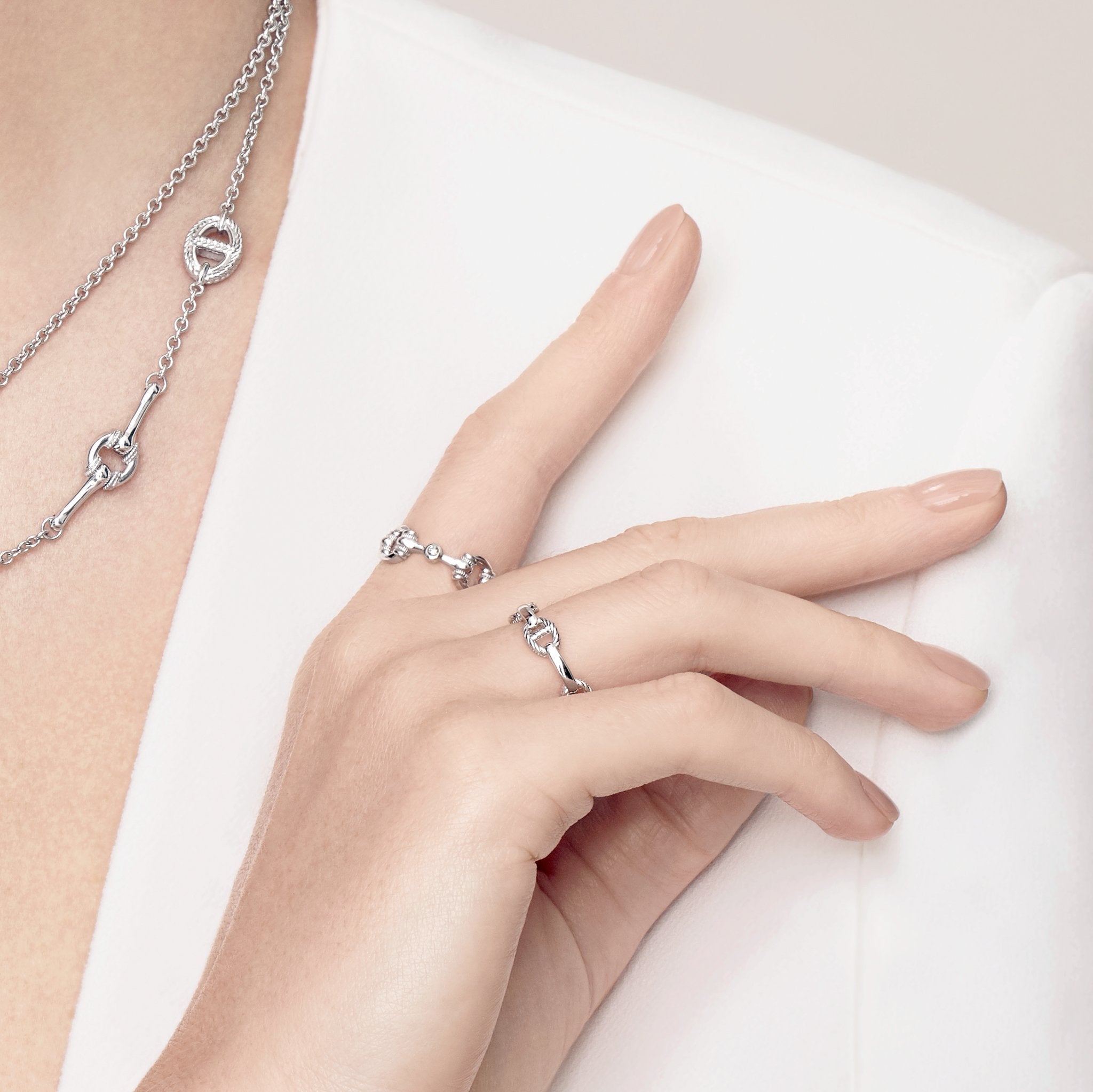Vienna Stack Ring with Diamonds