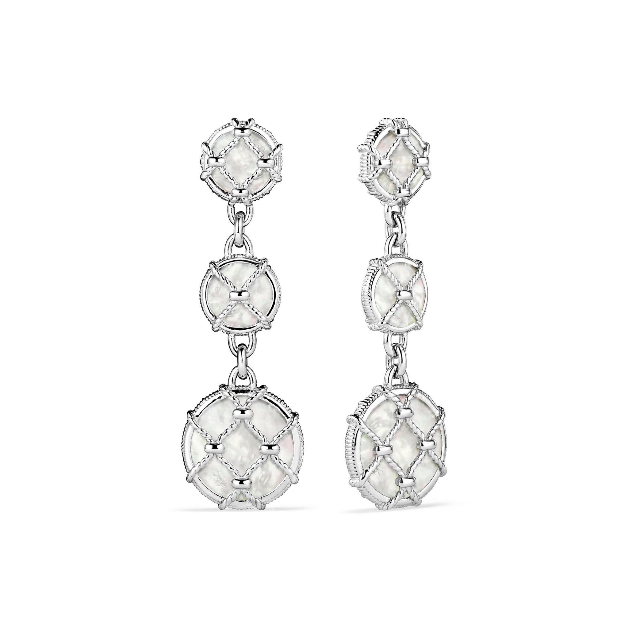 Isola Triple Drop Earrings With Mother Of Pearl