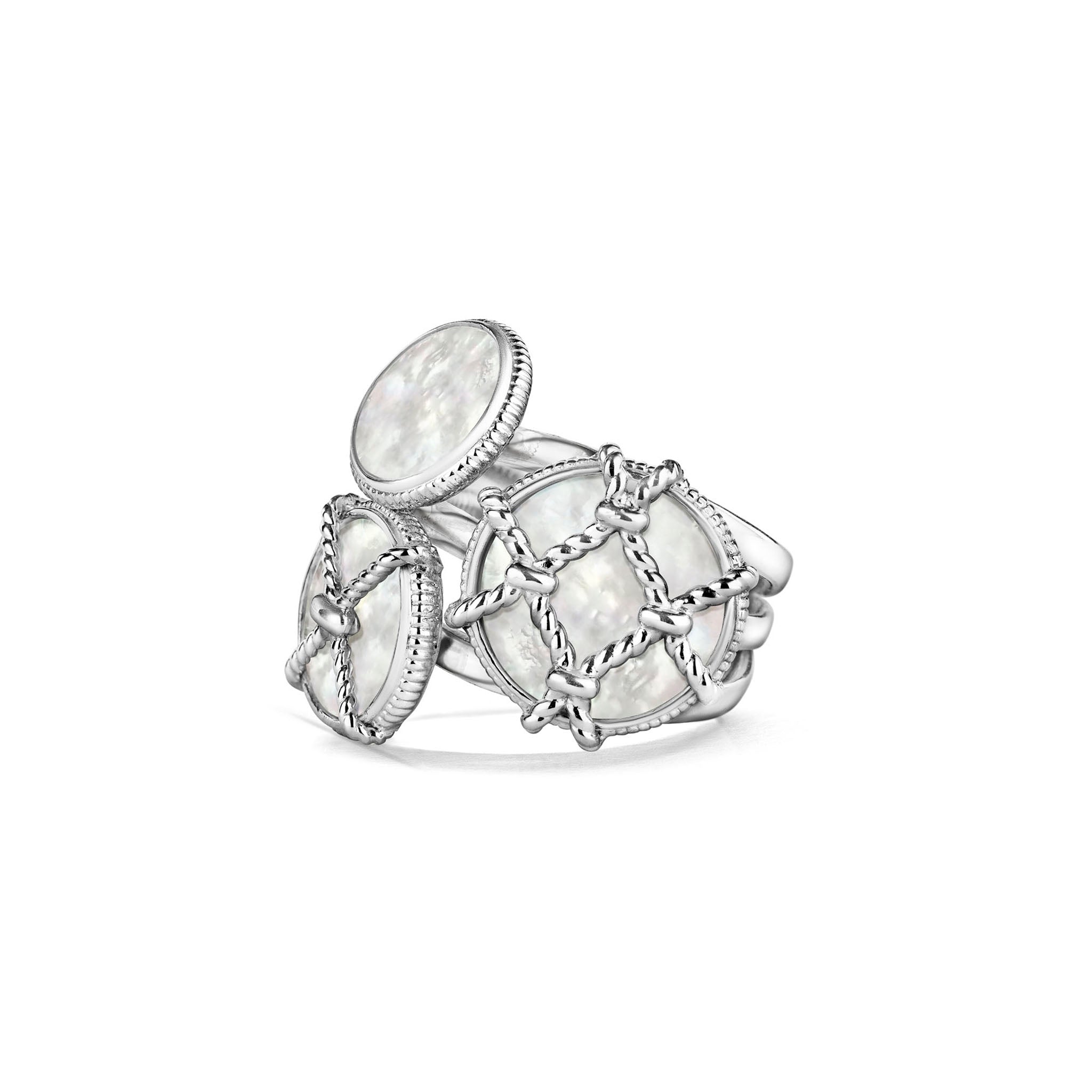 Isola Cluster Ring with Mother of Pearl