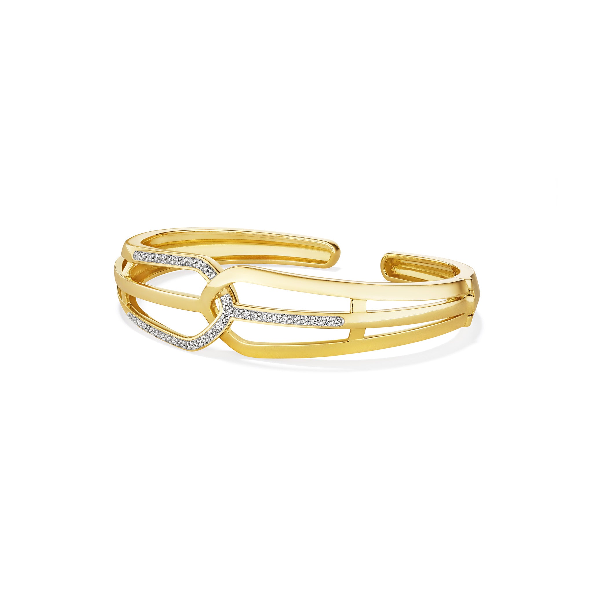 Selvaggia Cuff With Diamonds In 14K