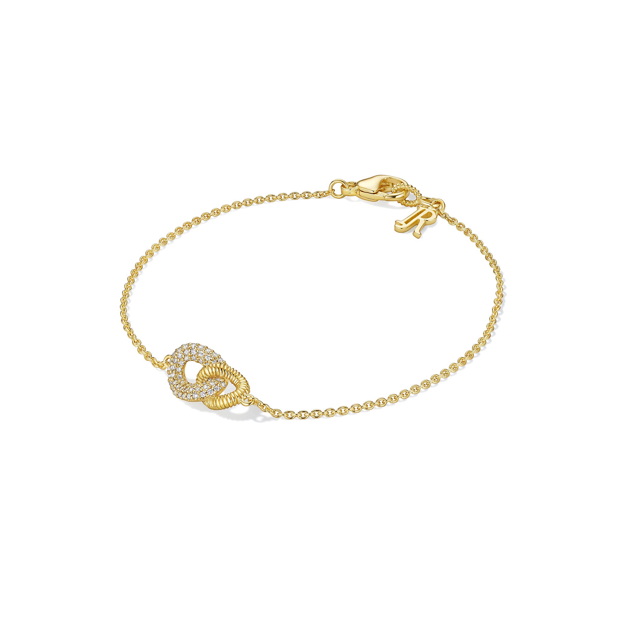 Eternity Link Bracelet With Diamonds In 18K