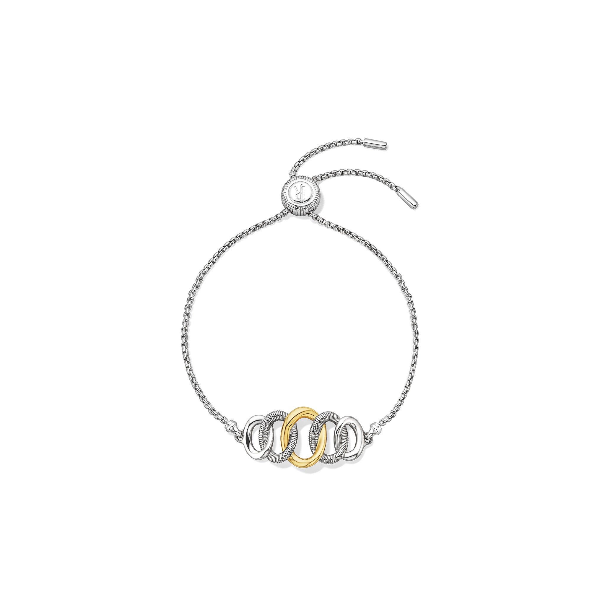 Eternity Interlocking Multi Link Friendship Bracelet with 18K Gold