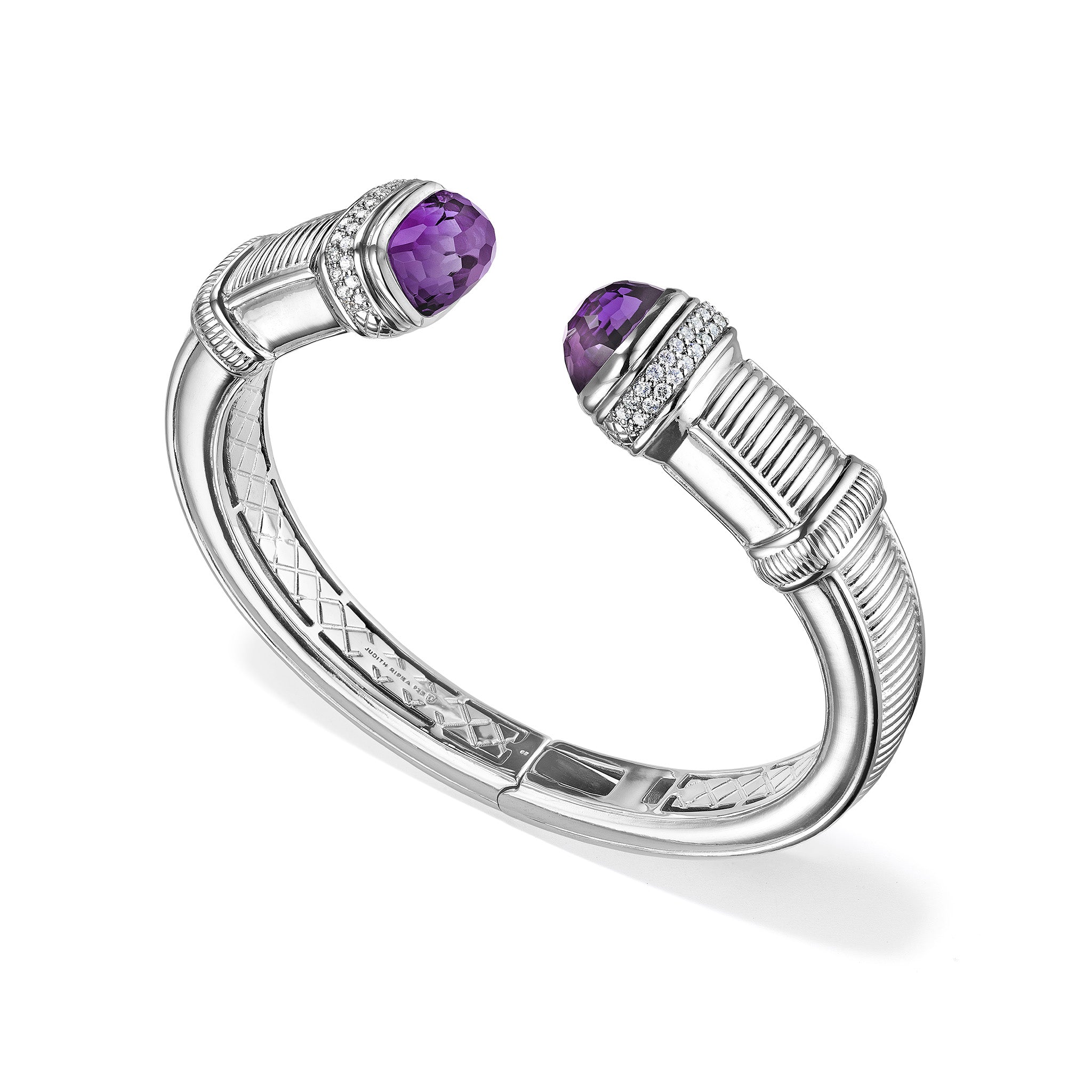 Cassandre Large Bracelet with Amethyst and Diamonds