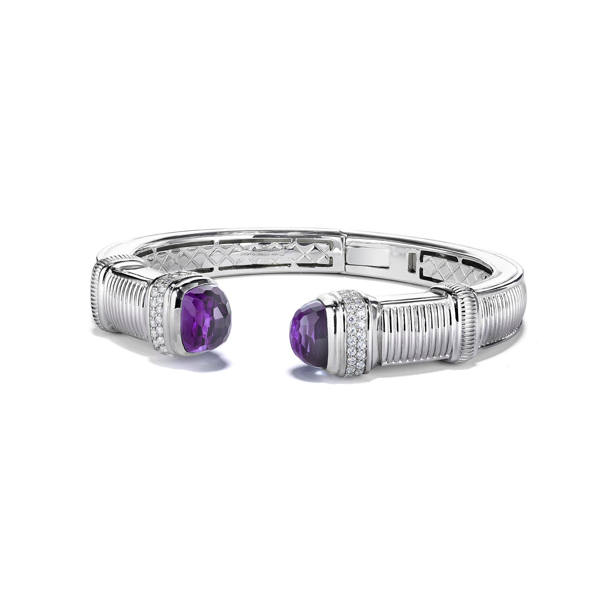 Cassandre Large Bracelet With Amethyst And Diamonds