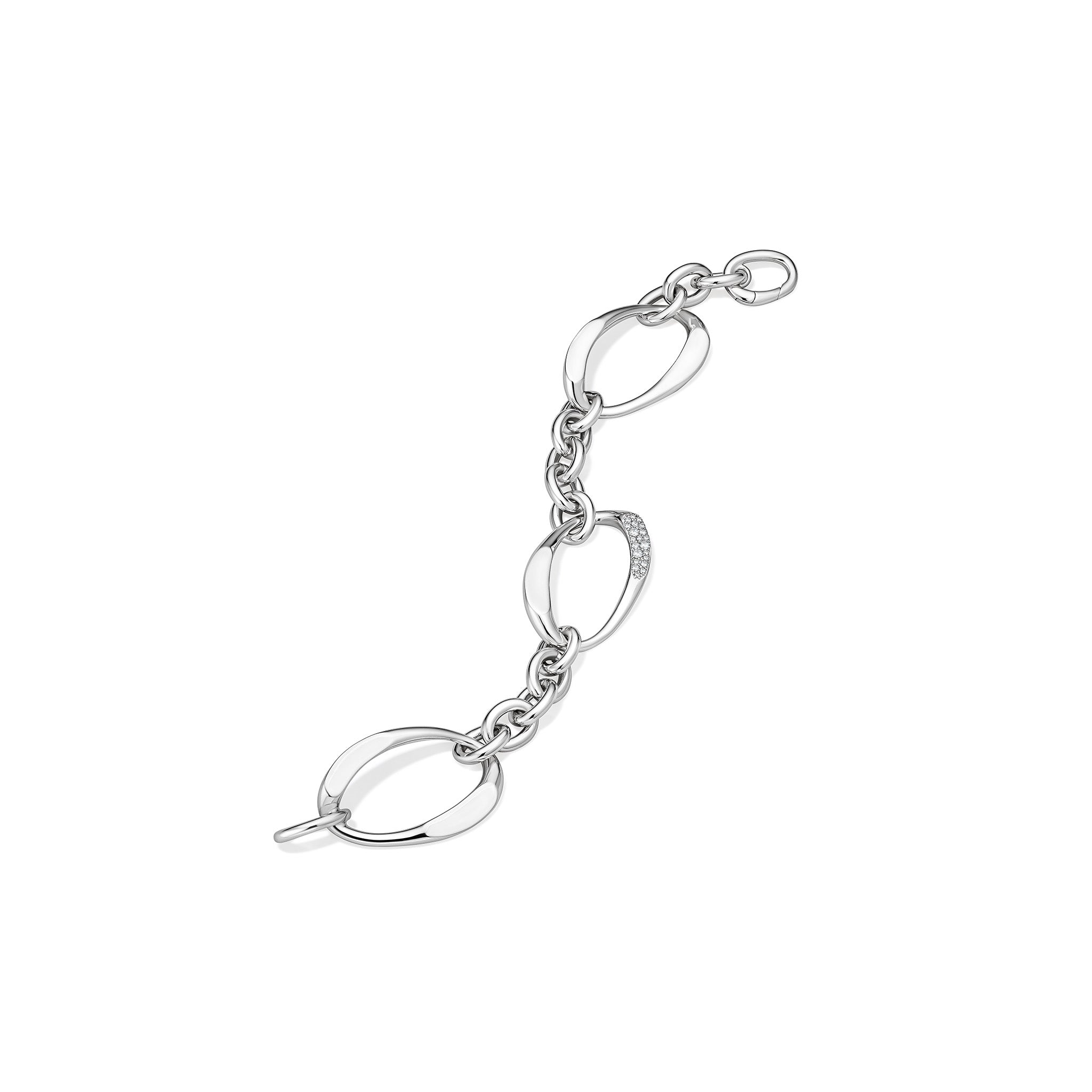 Gaia Link Bracelet with Diamonds