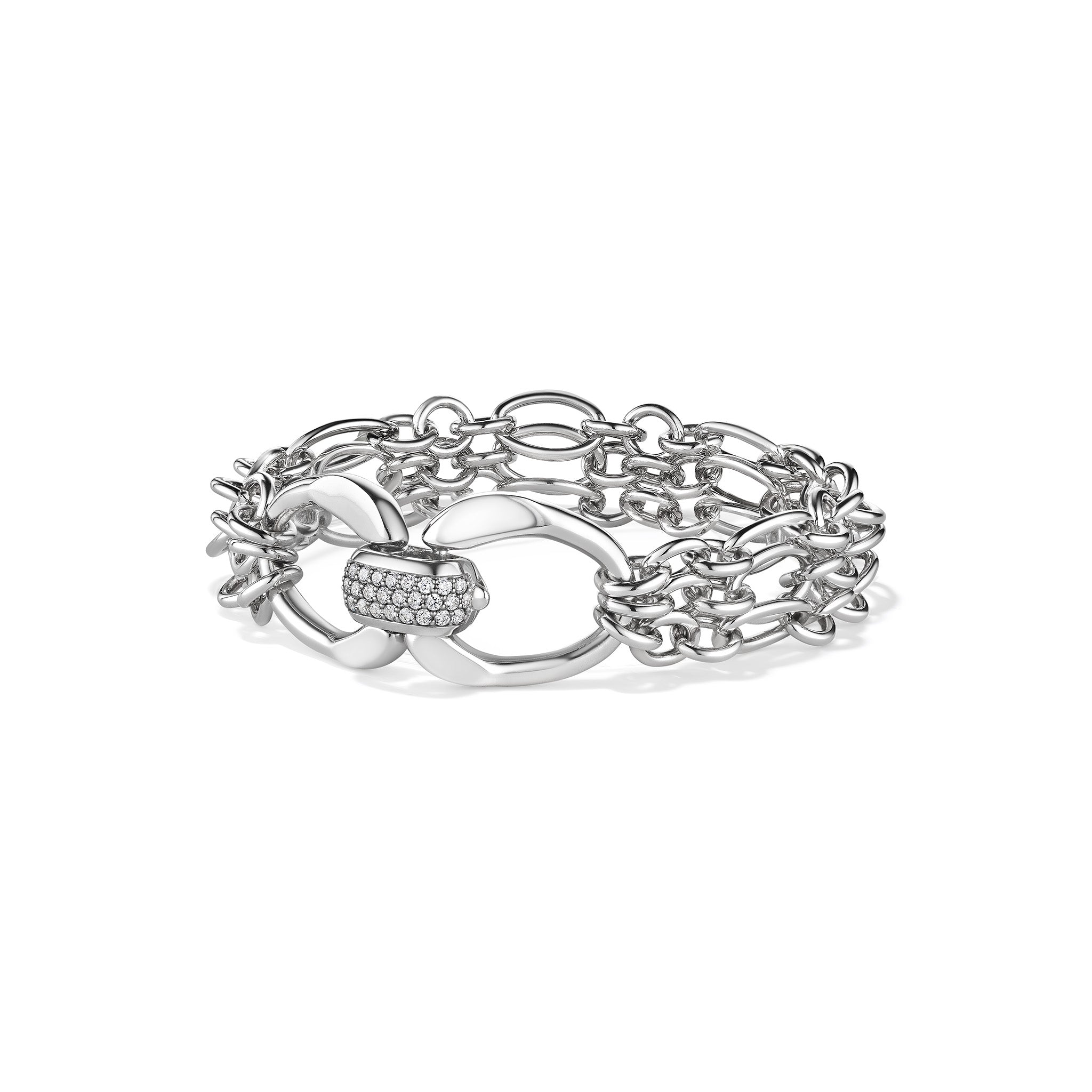 Gaia Multi Chain Bracelet With Diamonds