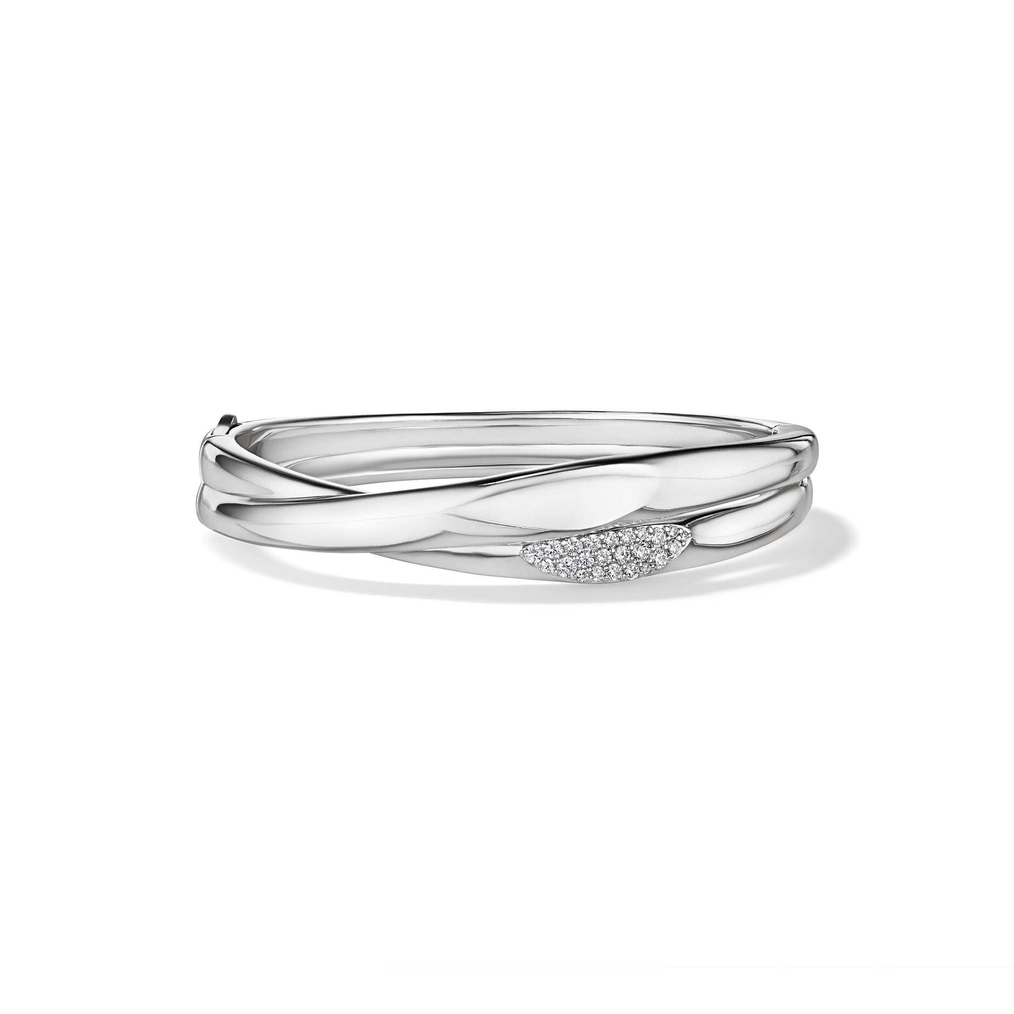 Gaia Bangle Bracelet With Diamonds