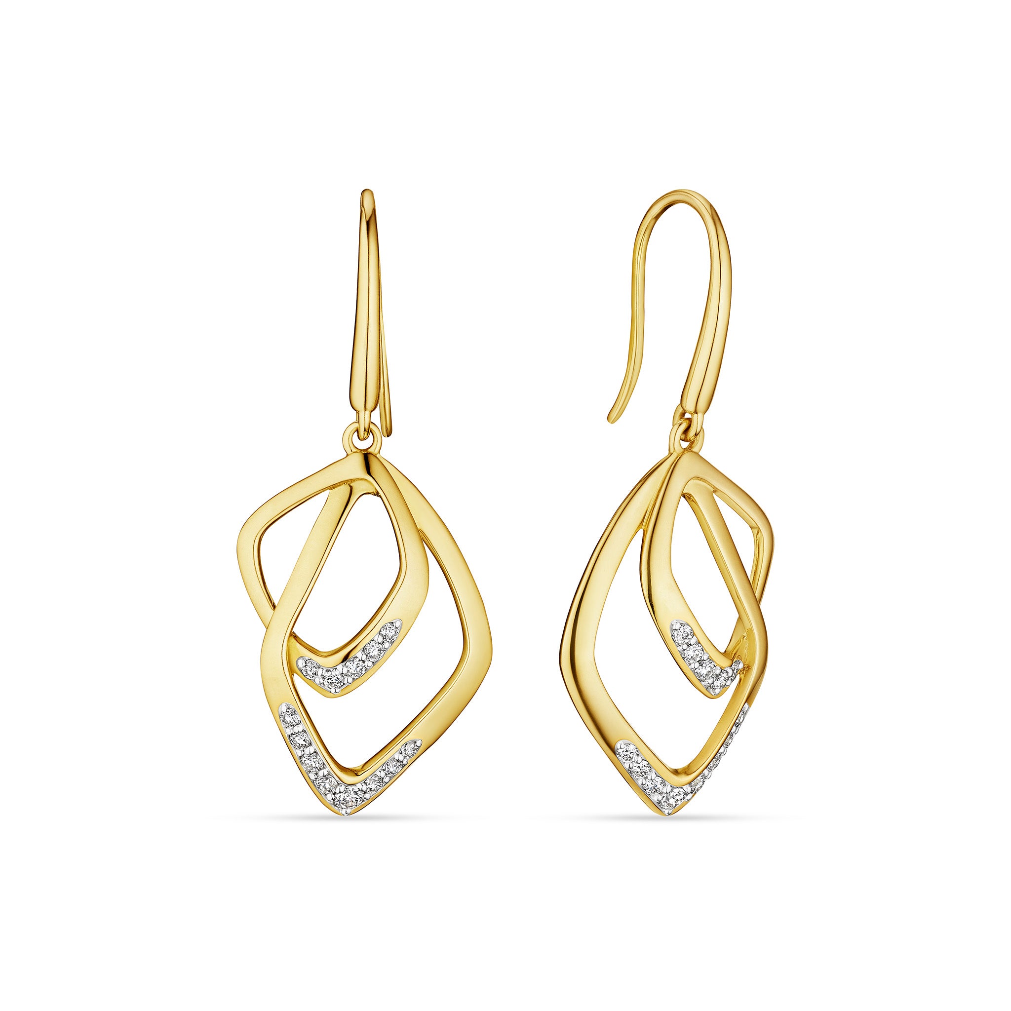 Selvaggia Drop Earrings With Diamonds In 14K