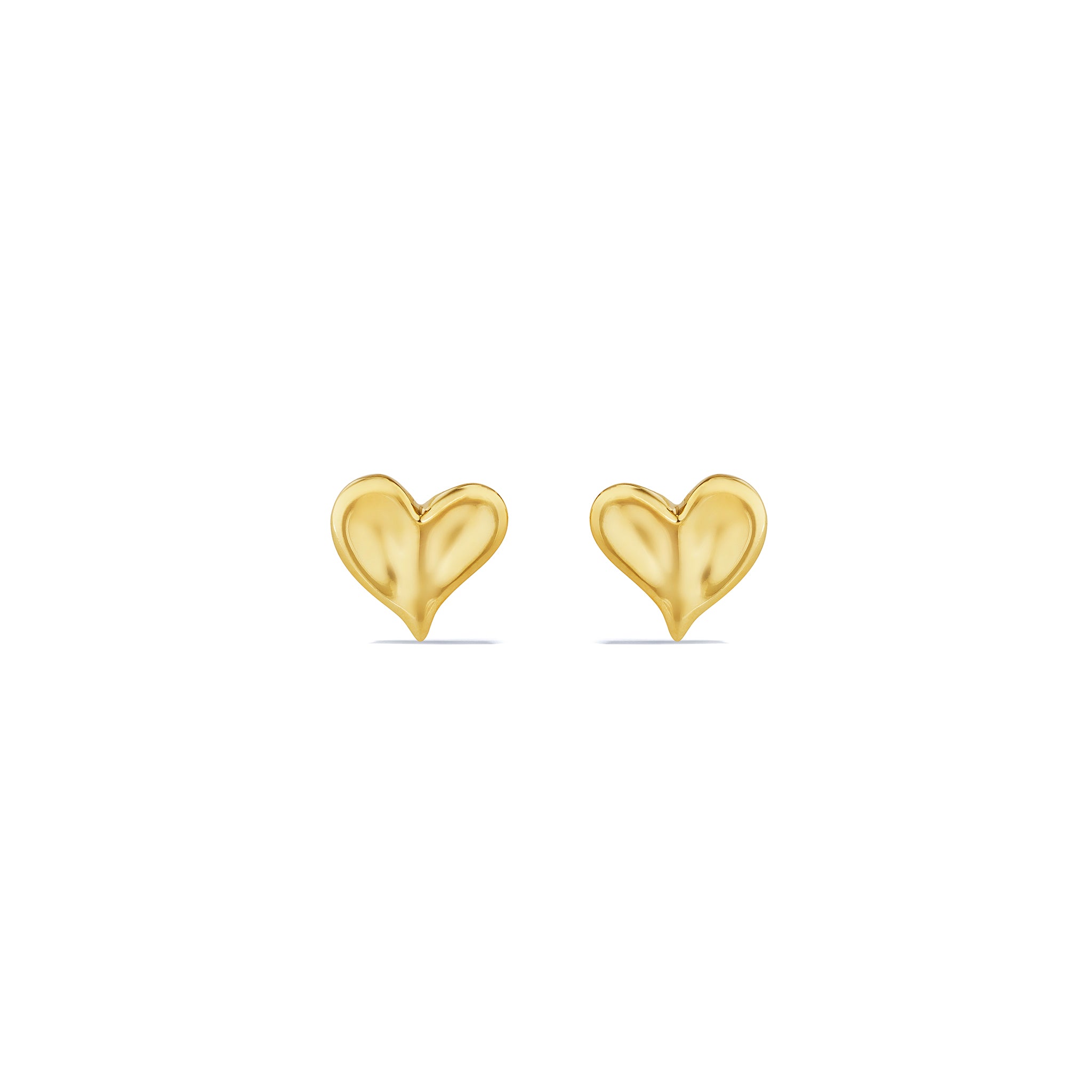 Eros Heart Stud Earrings in 18K