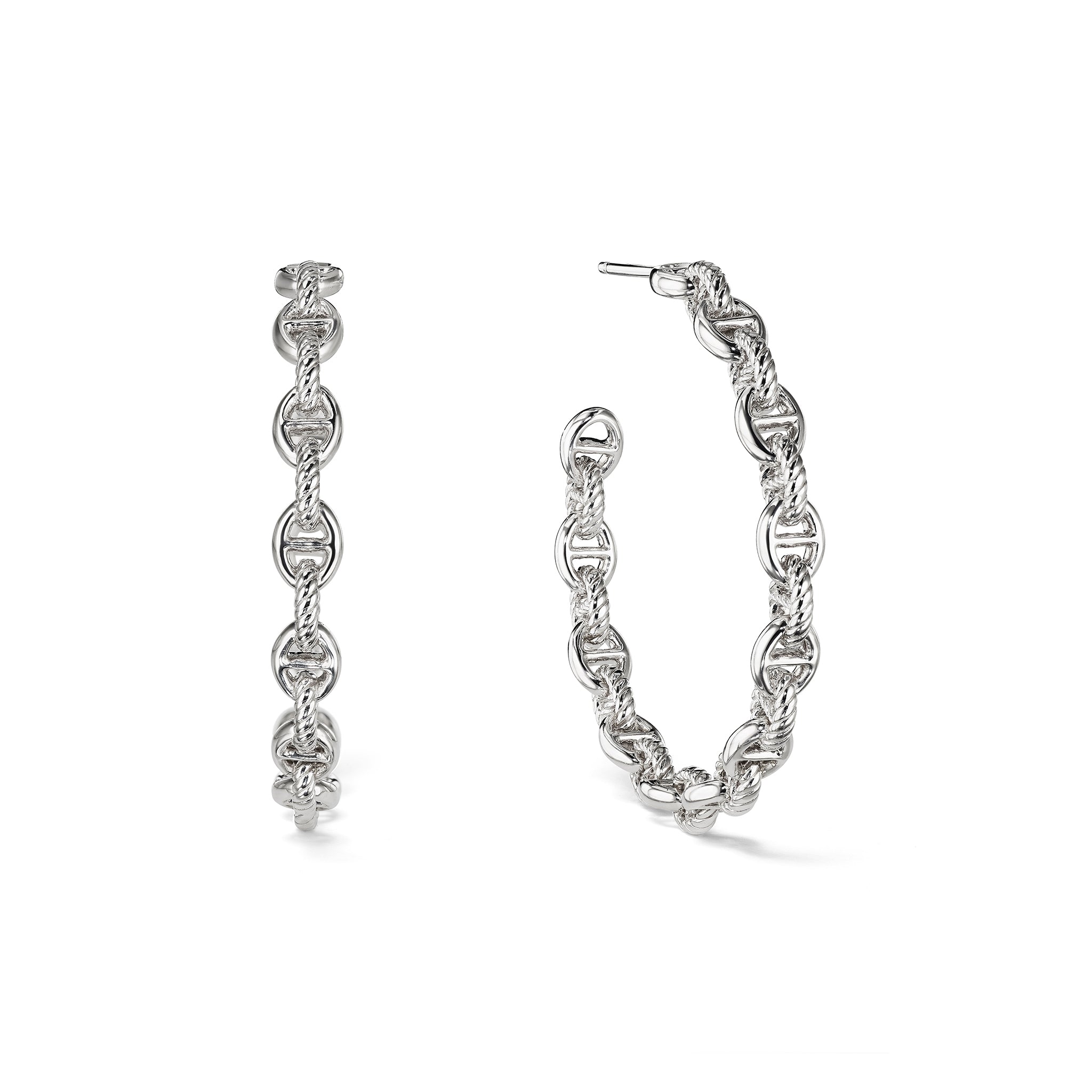 Vienna Chain Link Hoop Earrings