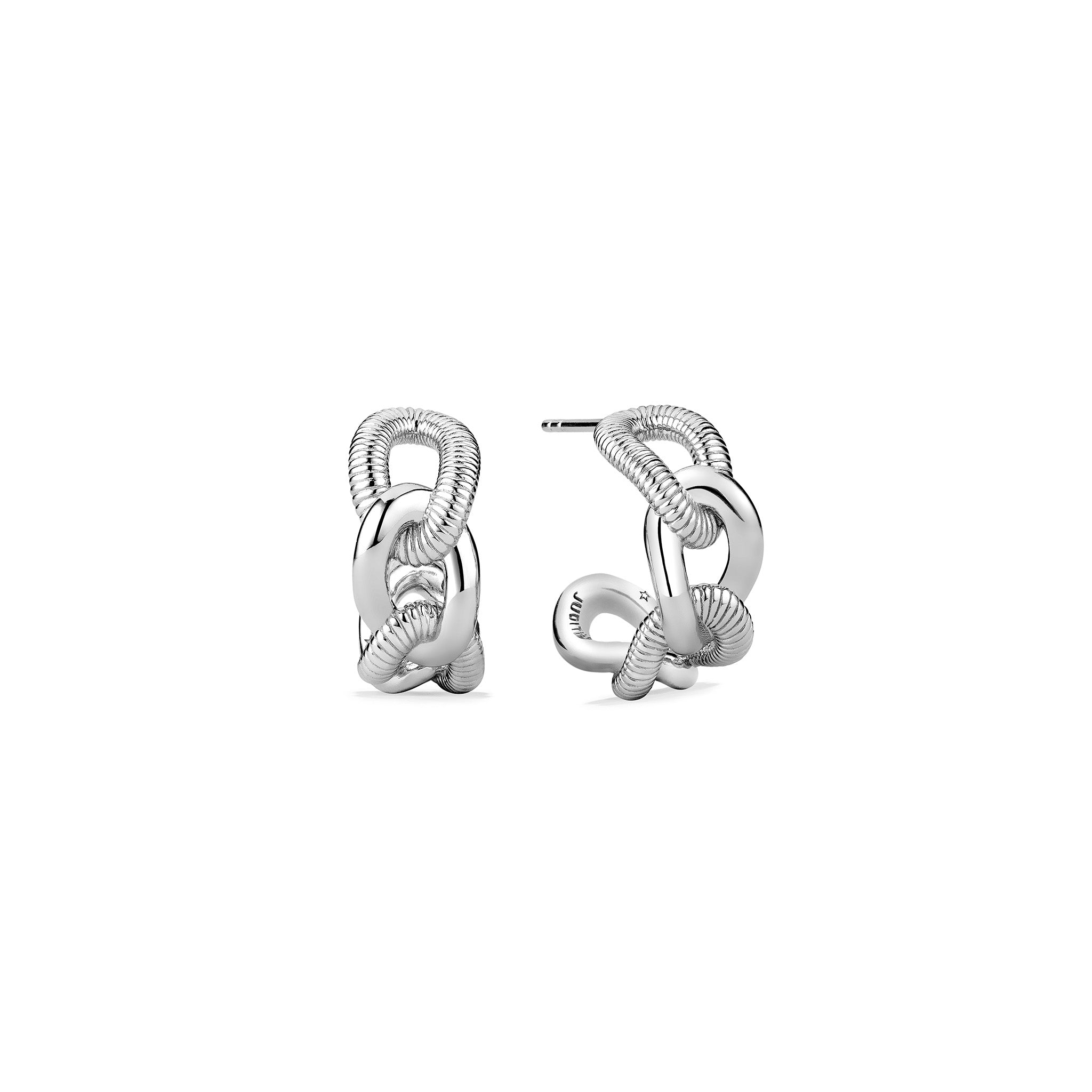 Eternity Interlocking Link Hoop Earrings