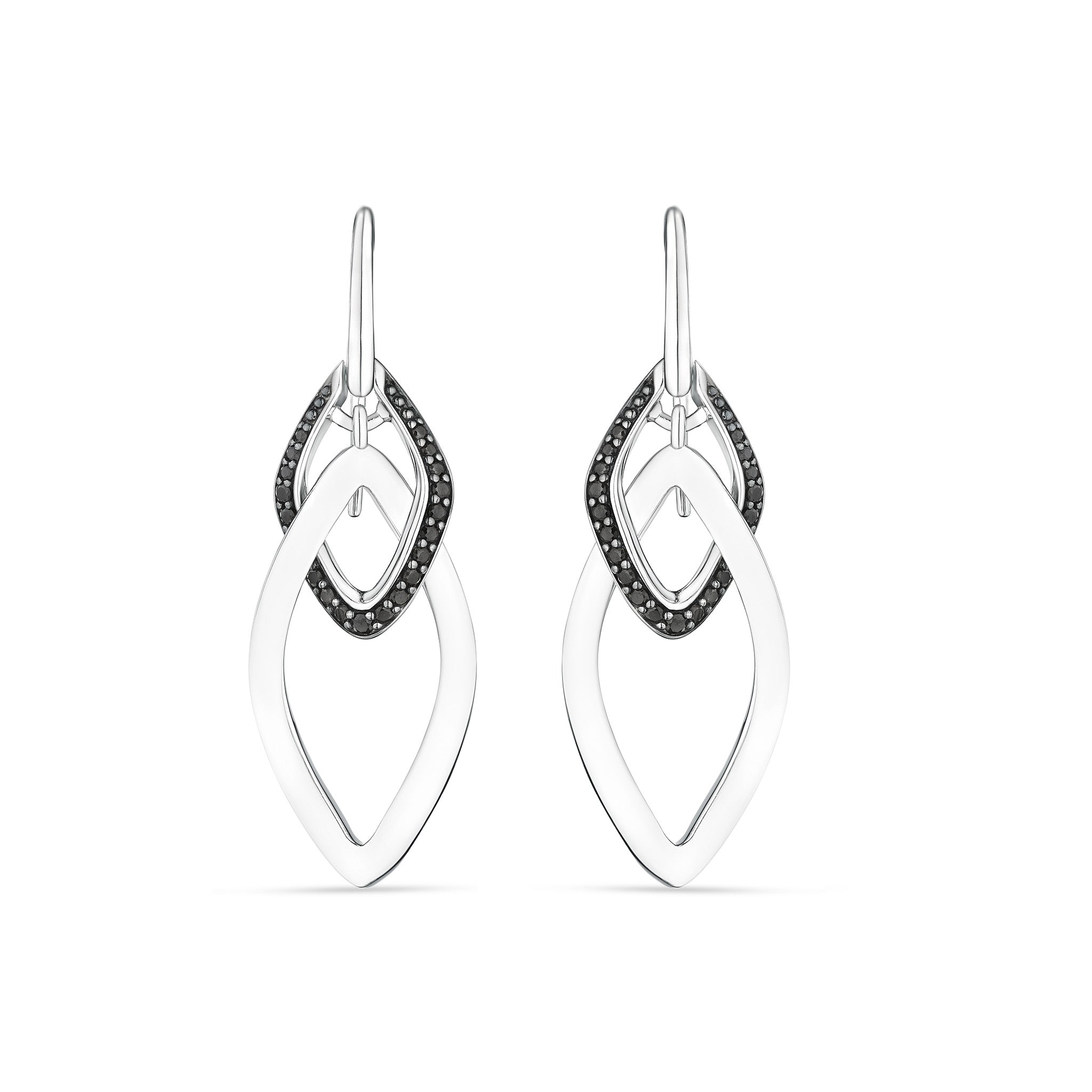 Nova Drop Earrings with Black Spinel